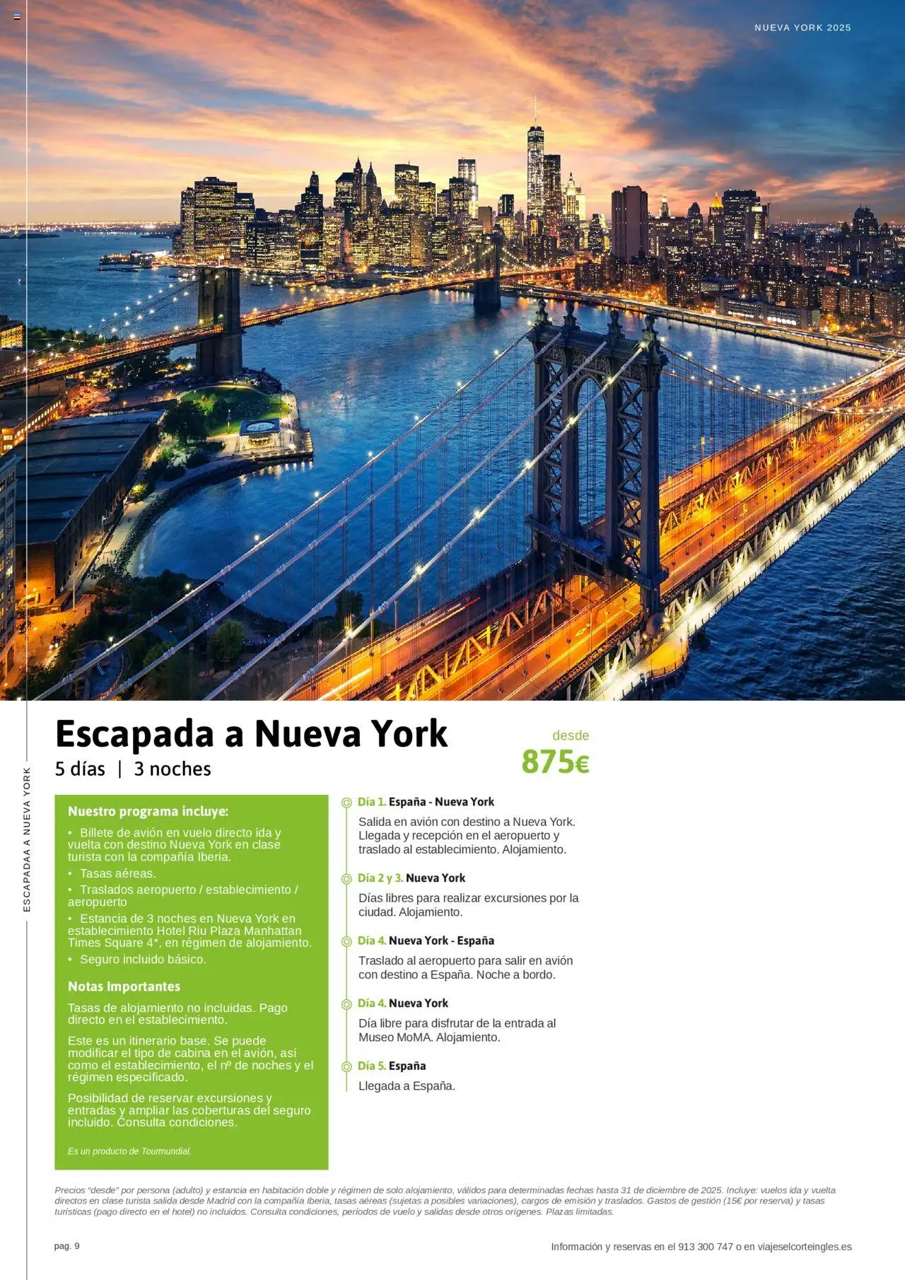 Viajes El Corte Inglés Nueva York │ válido desde el 10.01.2025 | Página: 9