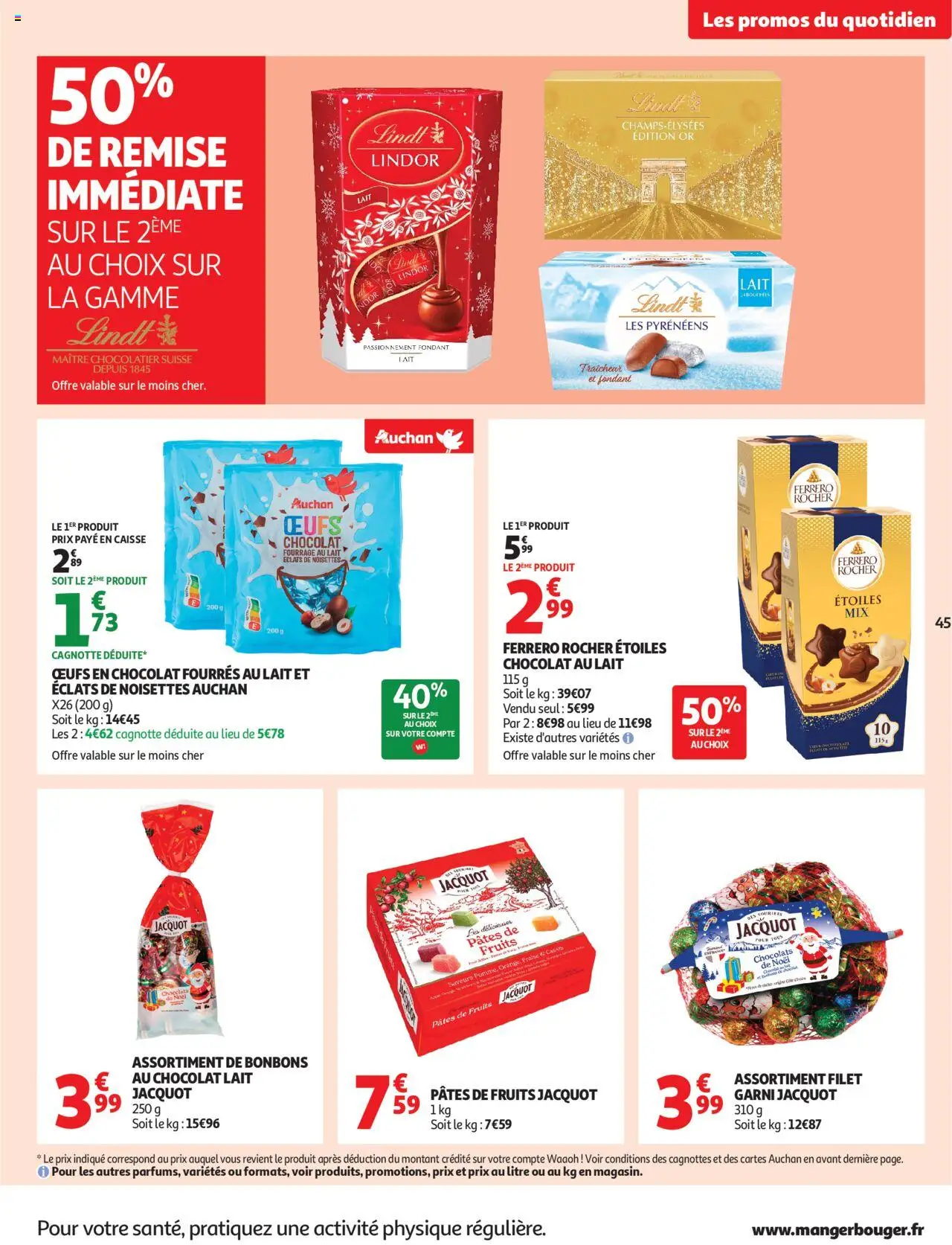{H1} | Page: 46 | Produits: Chocolats de noël, Ferrero rocher, Œufs, Lindt