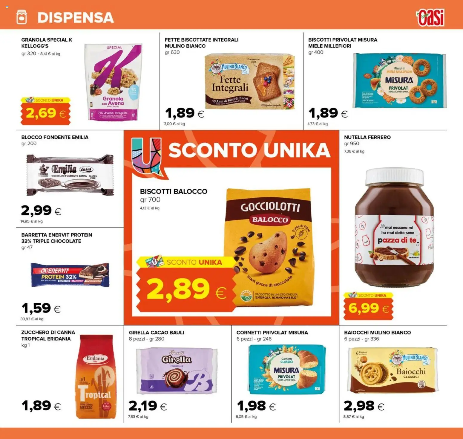 Volantino Oasi del 26.03.2026 | Pagina: 23 | Prodotti: Cioccolato, Zucchero, Farina, Miele