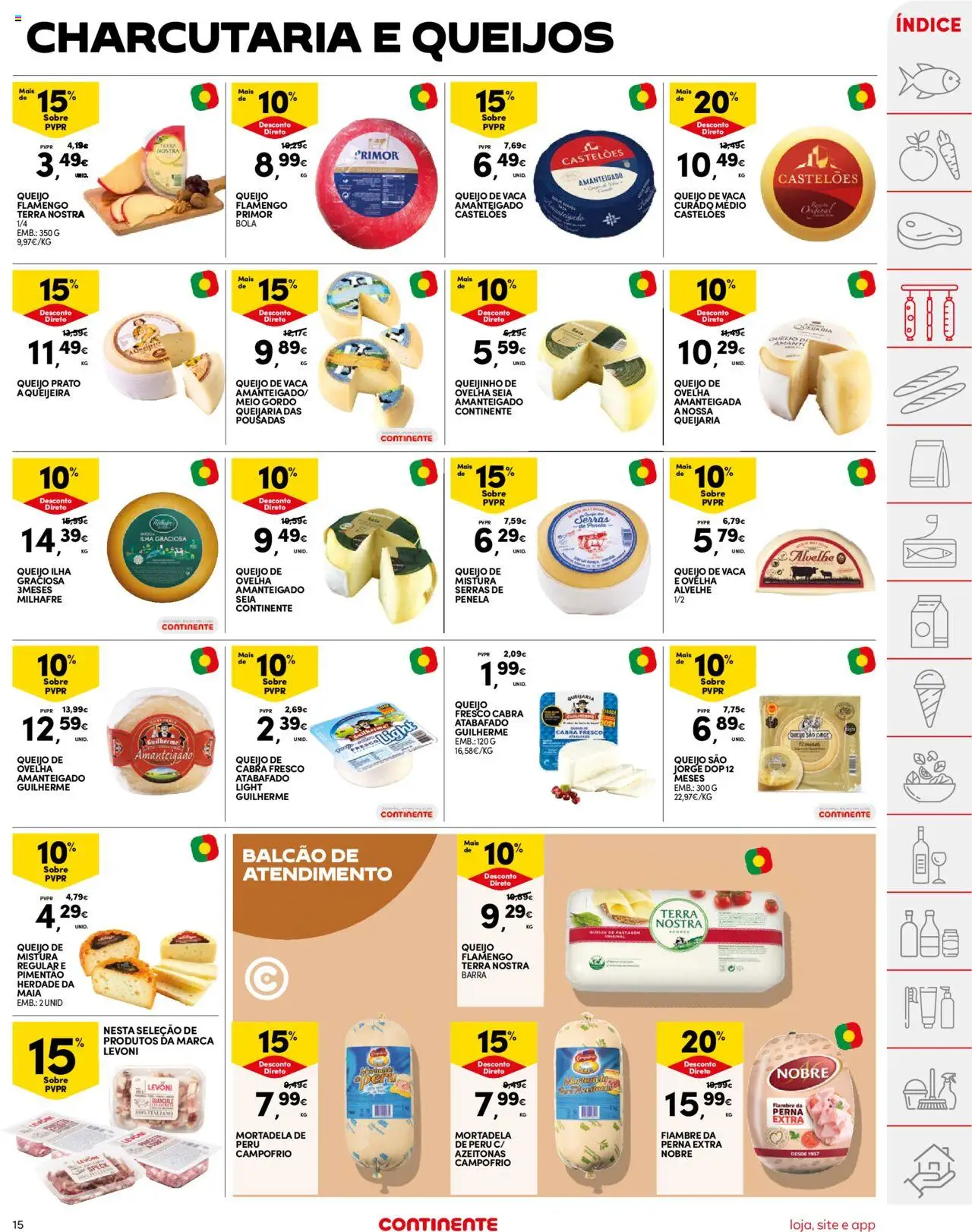 Continente folheto │ válido de 03.06.2025 | Página: 15 | Produtos: Azeitonas, Pimentão, Queijo, Saia