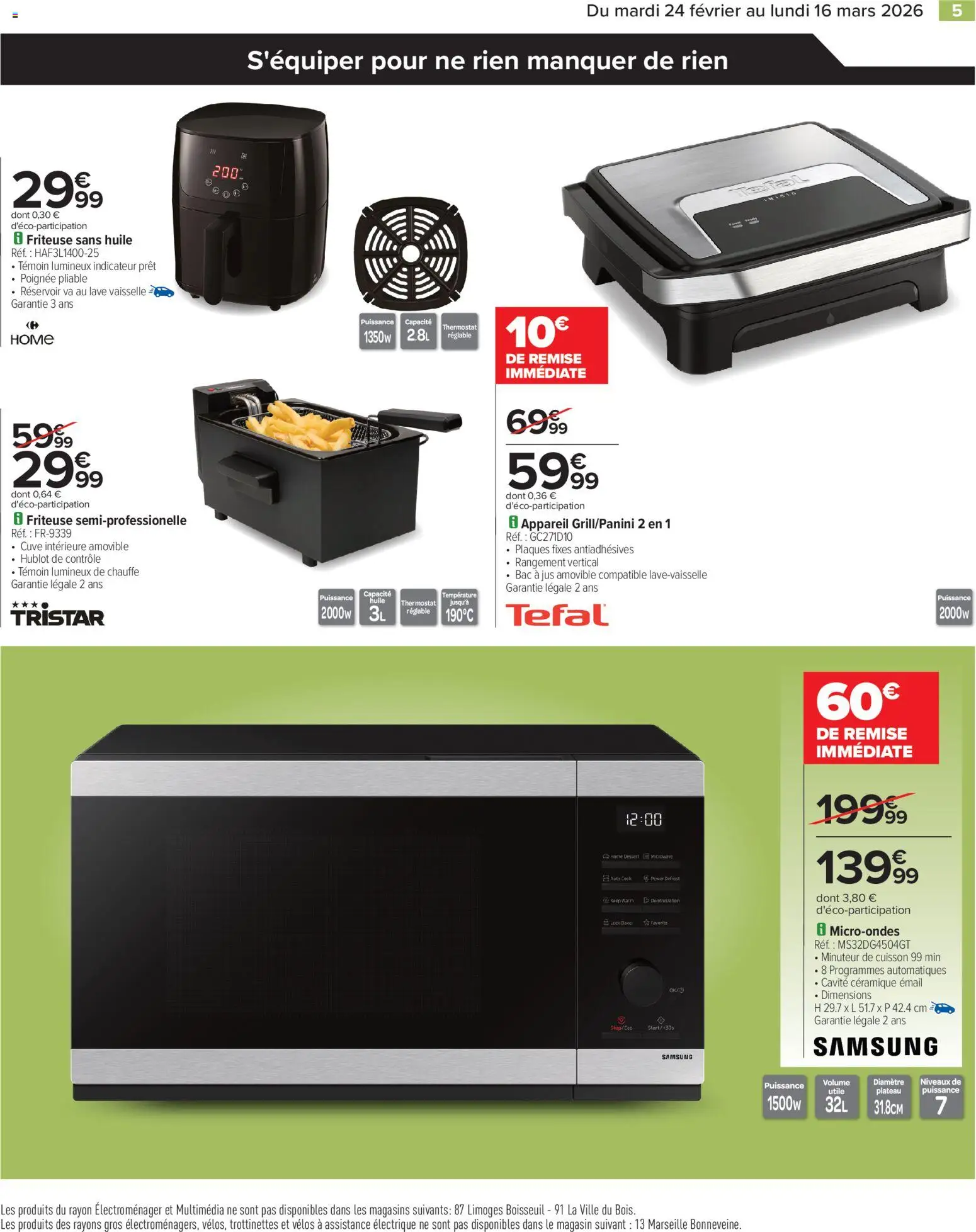 {H1} | Page: 5 | Produits: Plateau, Friteuse, Friteuse sans huile, Huile