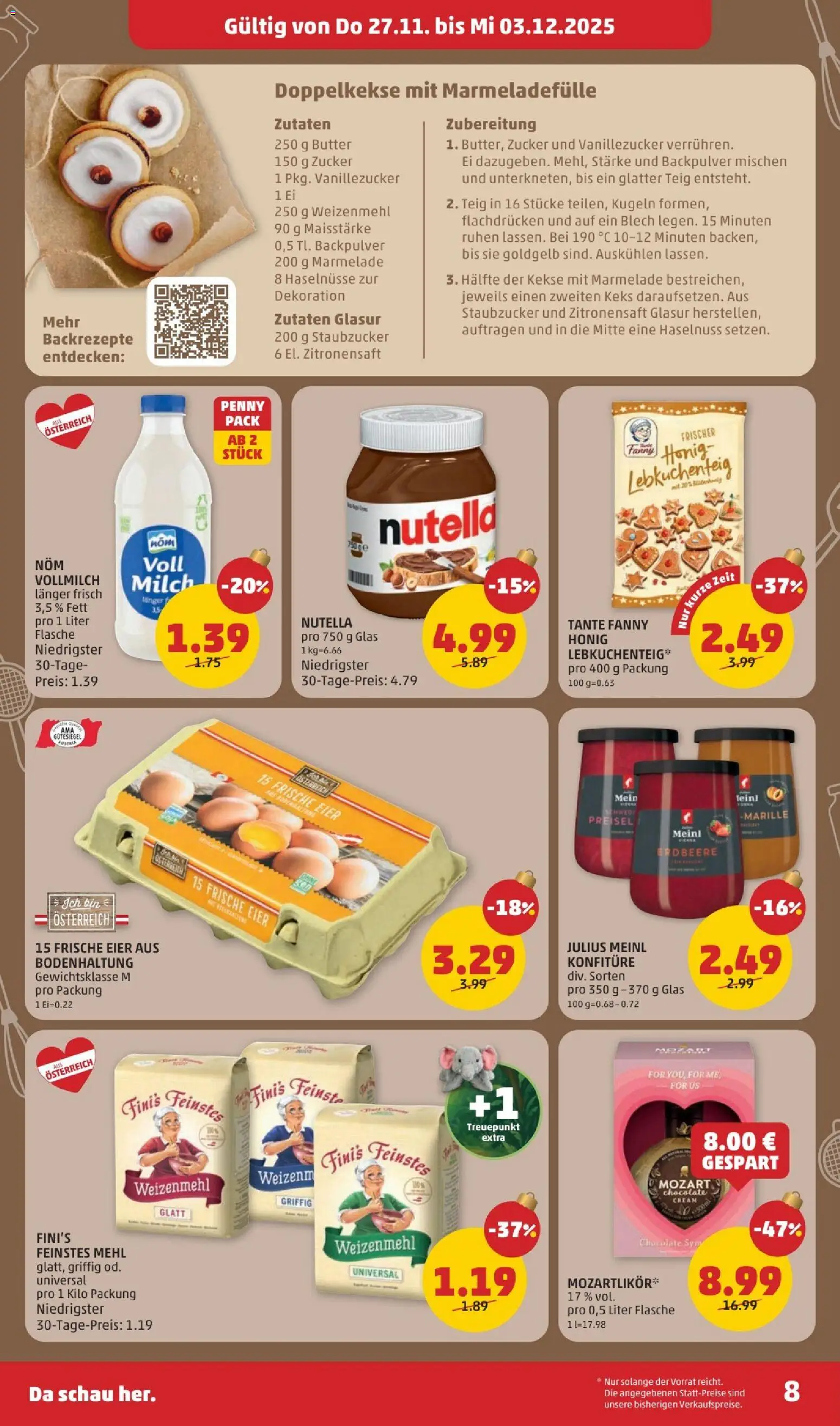 Penny Markt - Black Friday gültig ab 27.11.2025 | Seite: 8 | Produkte: Kekse, Zucker, Milch, Eier