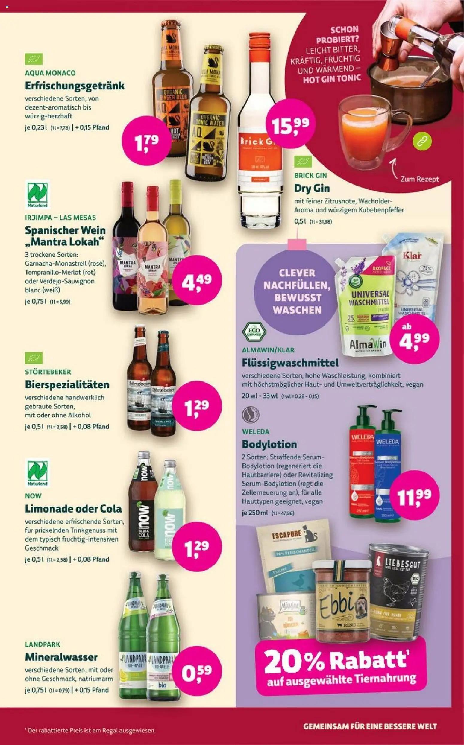 Denns BioMarkt Angebote – gültig ab 19.11.2025 | Seite: 13 | Produkte: Regal, Waschmittel, Serum, Gin