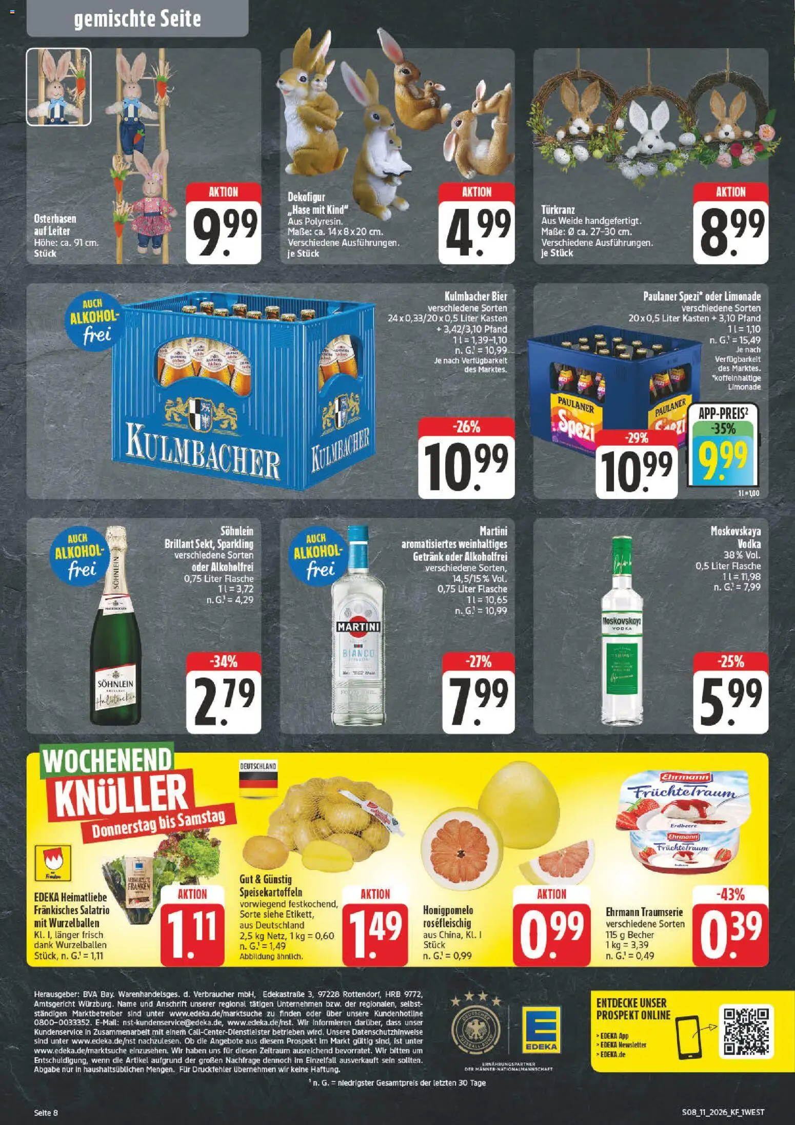 nah & gut Prospekt 	 – gültig ab 09.03.2026 | Seite: 8 | Produkte: Martini, Bier, Limonade, Vodka