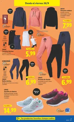CRIVIT Zapatillas de deporte, Plantilla preformada extraíble. Fabricación Strobel para mayor flexibilidad. 2 modelos. │ válido desde el 22.09.2025 | Página: 19 | Productos: Sudadera, Chaqueta, Zapatillas, Pantalón de chándal