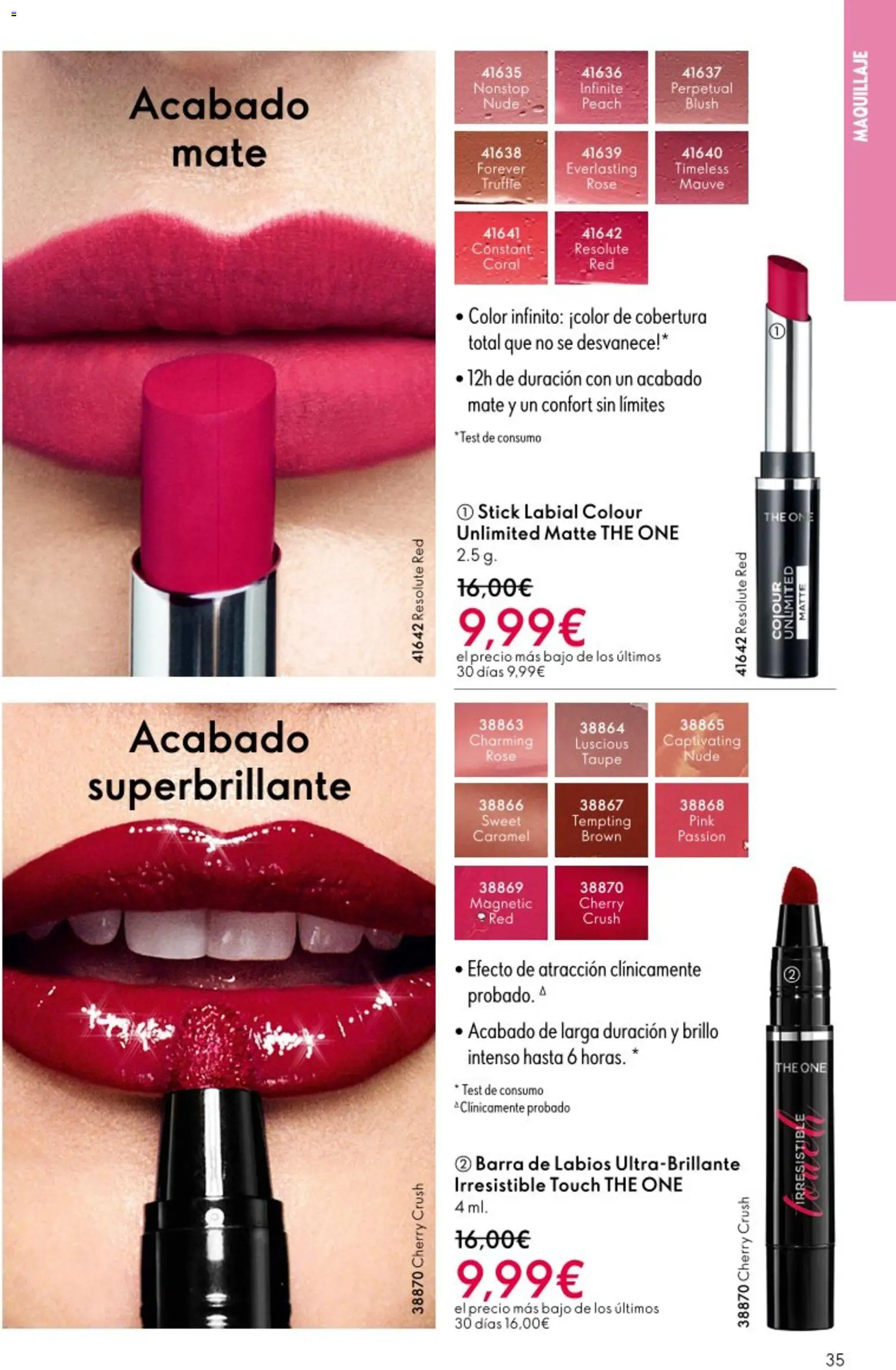 Oriflame - Catálogo Campaña 15 │ válido desde el 29.10.2025 | Página: 35 | Productos: Maquillaje, Barra de labios