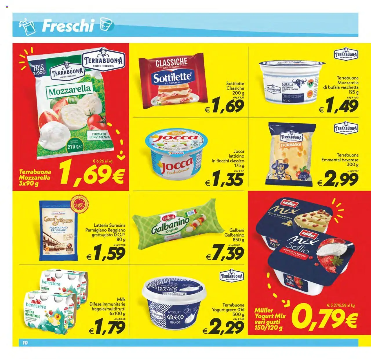 Volantino SuperConveniente del 22.08.2025 | Pagina: 10 | Prodotti: Yogurt greco, Yogurt, Formaggio, Parmigiano reggiano