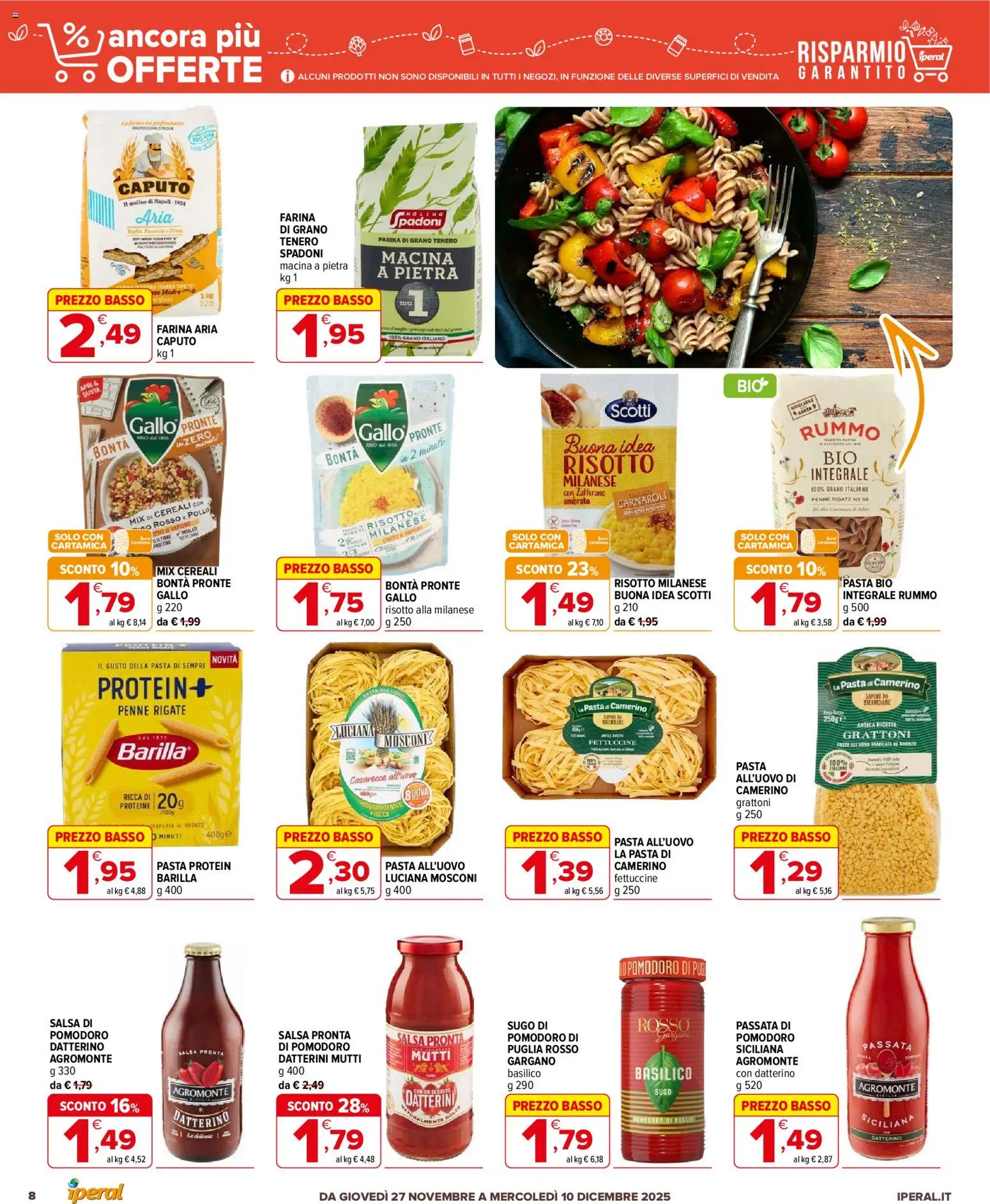 Volantino Iperal del 27.11.2025 | Pagina: 8 | Prodotti: Salsa, Pomodoro, Farina, Sugo