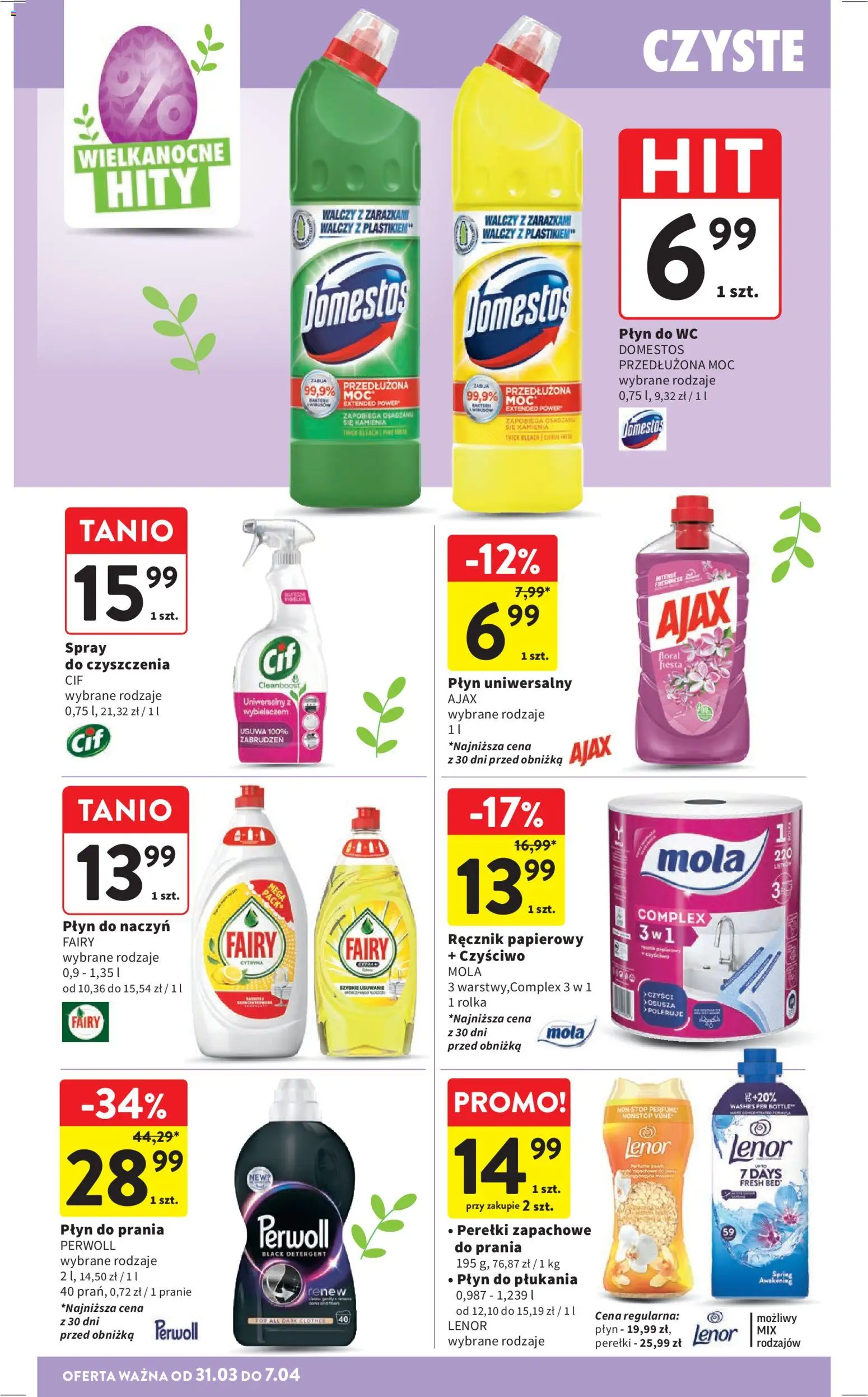 Intermarche gazetka od 31.03.2026 | Strona: 42 | Produkty: Cytryna, Domestos, Płyn do WC Domestos, Ręcznik papierowy