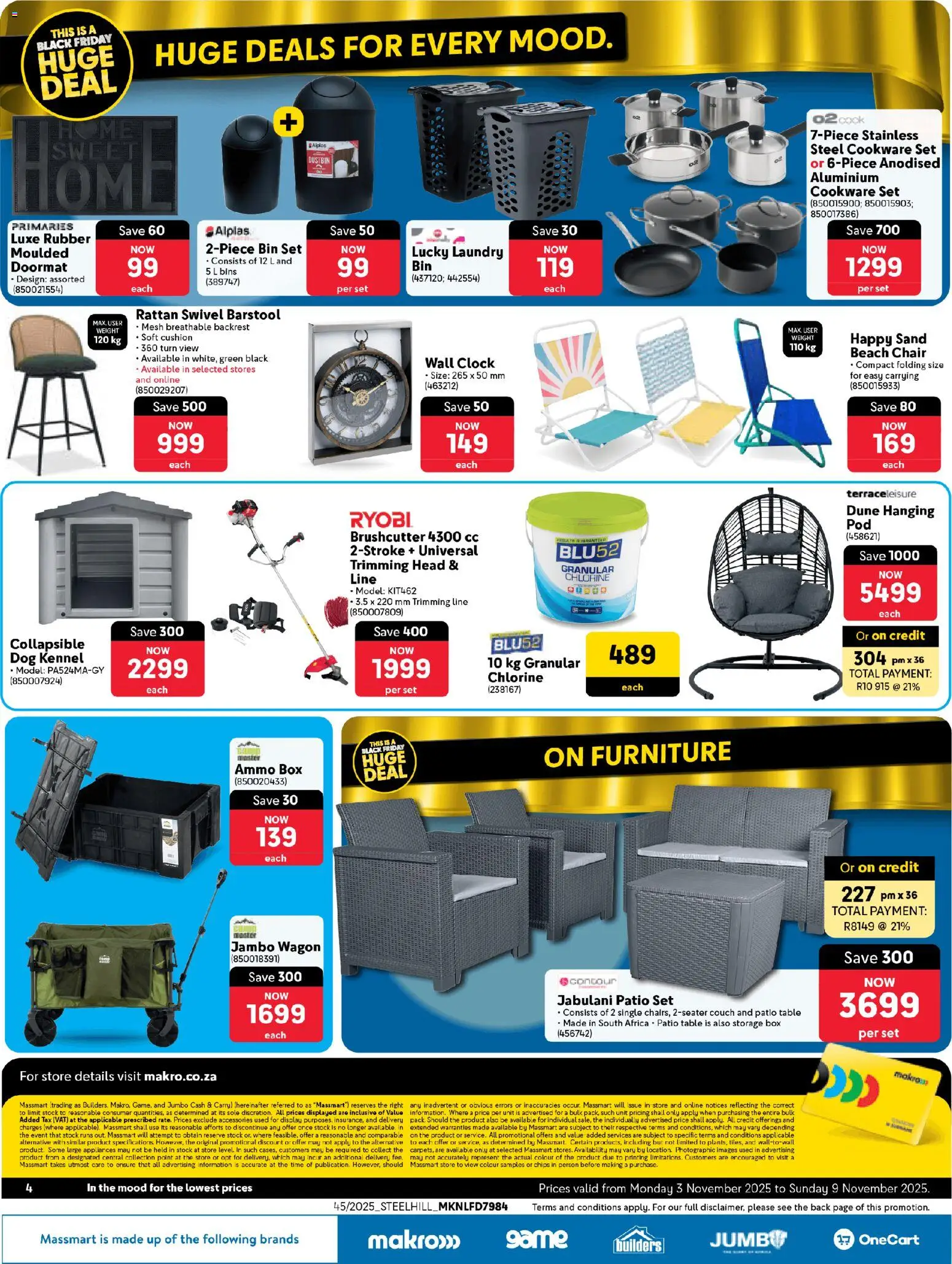 New Makro catalogue – valid from 03.11.2025 | Page: 4 | Products: Cushion, Table, Box, Chips