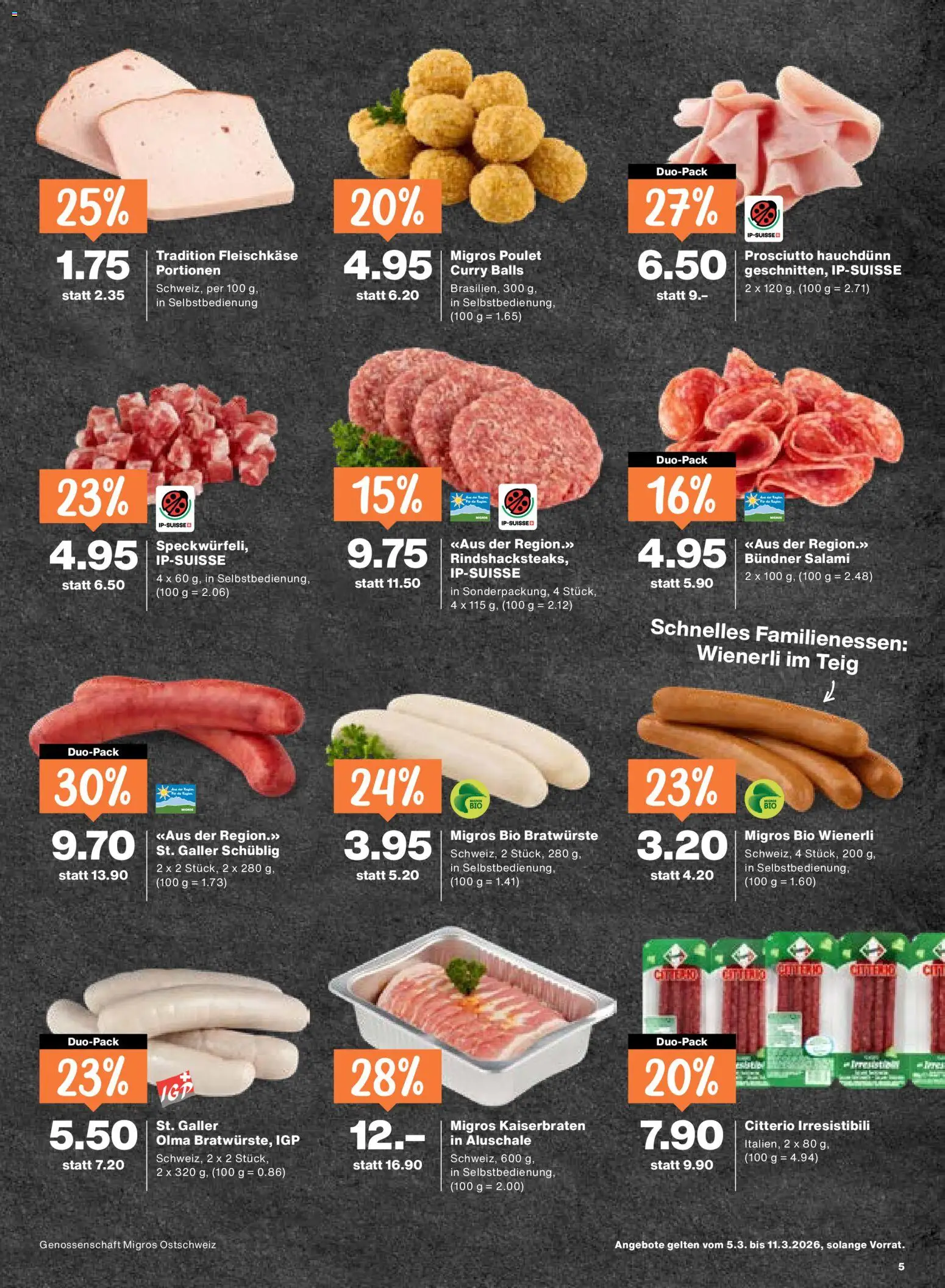 Migros aktionen – gültig ab 03.03.2026 | Seite: 5 | Produkte: Salami