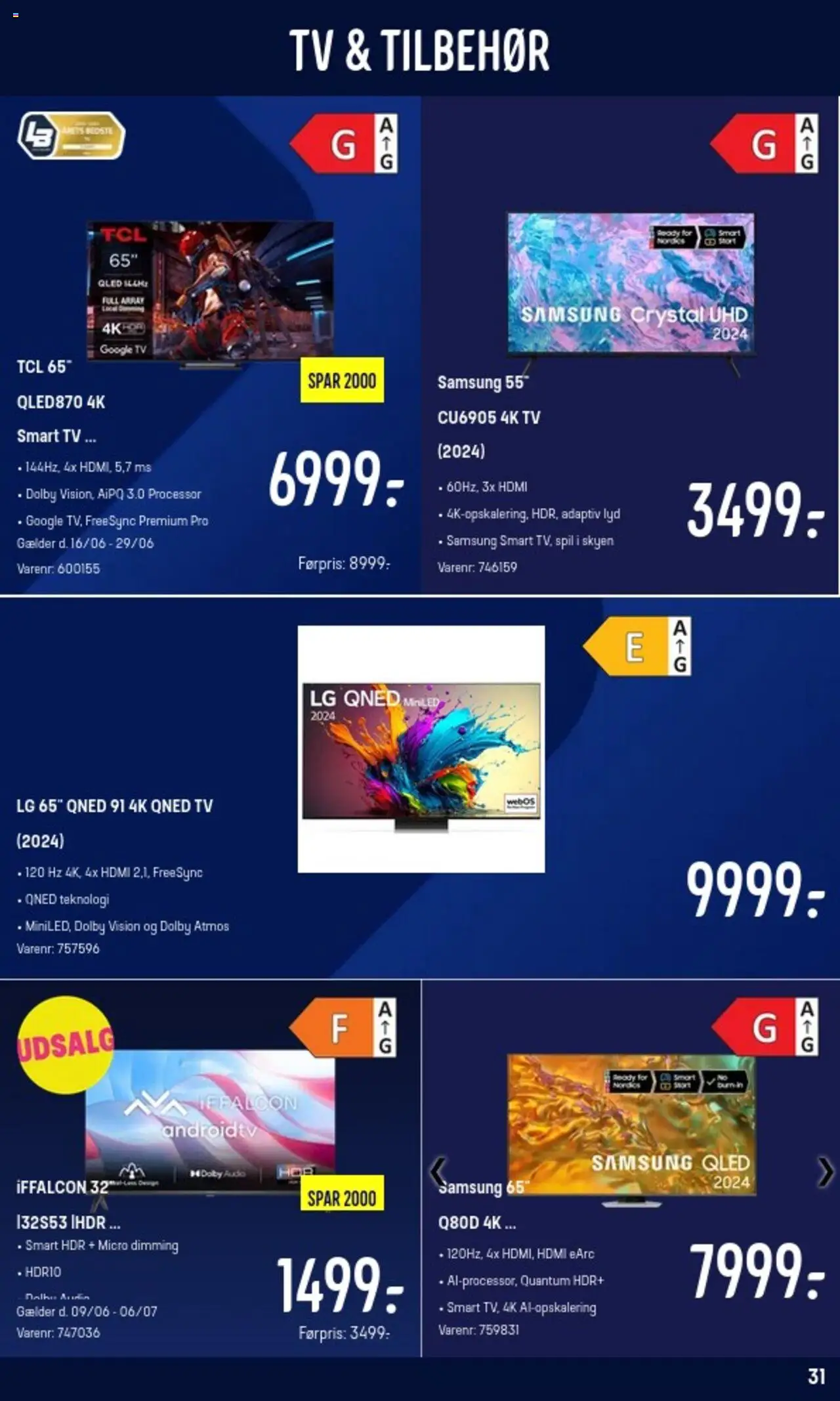 Elgiganten Tilbudsavis gyldig fra 23.06.2025 | Side: 31 | Produkter: Processor, Smart TV, TV, Spil