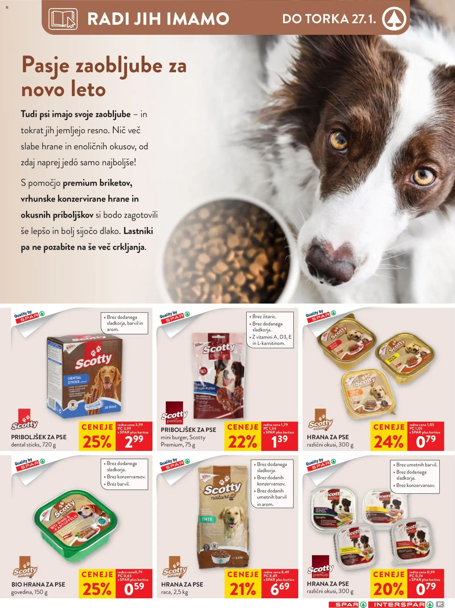 Novi Spar katalog ponudbe – veljaven od 21.01.2026 | Stran: 26 | Izdelki: Hrana za pse, Bio hrana
