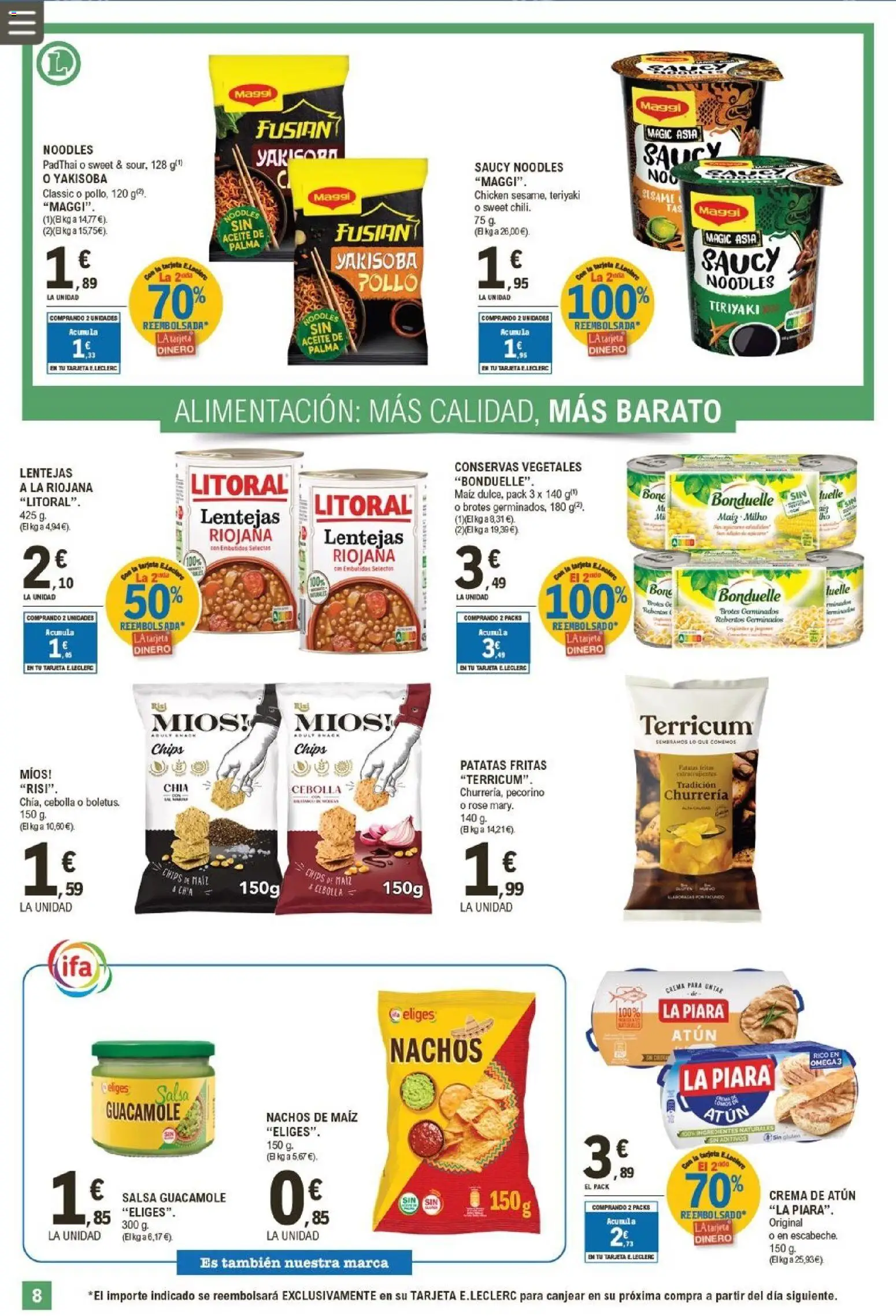 E.Leclerc folleto │ válido desde el 04.02.2026 | Página: 8 | Productos: Καλτσάκια μισά, Guacamole, Νυχτικό, Παγωμένο τσάι