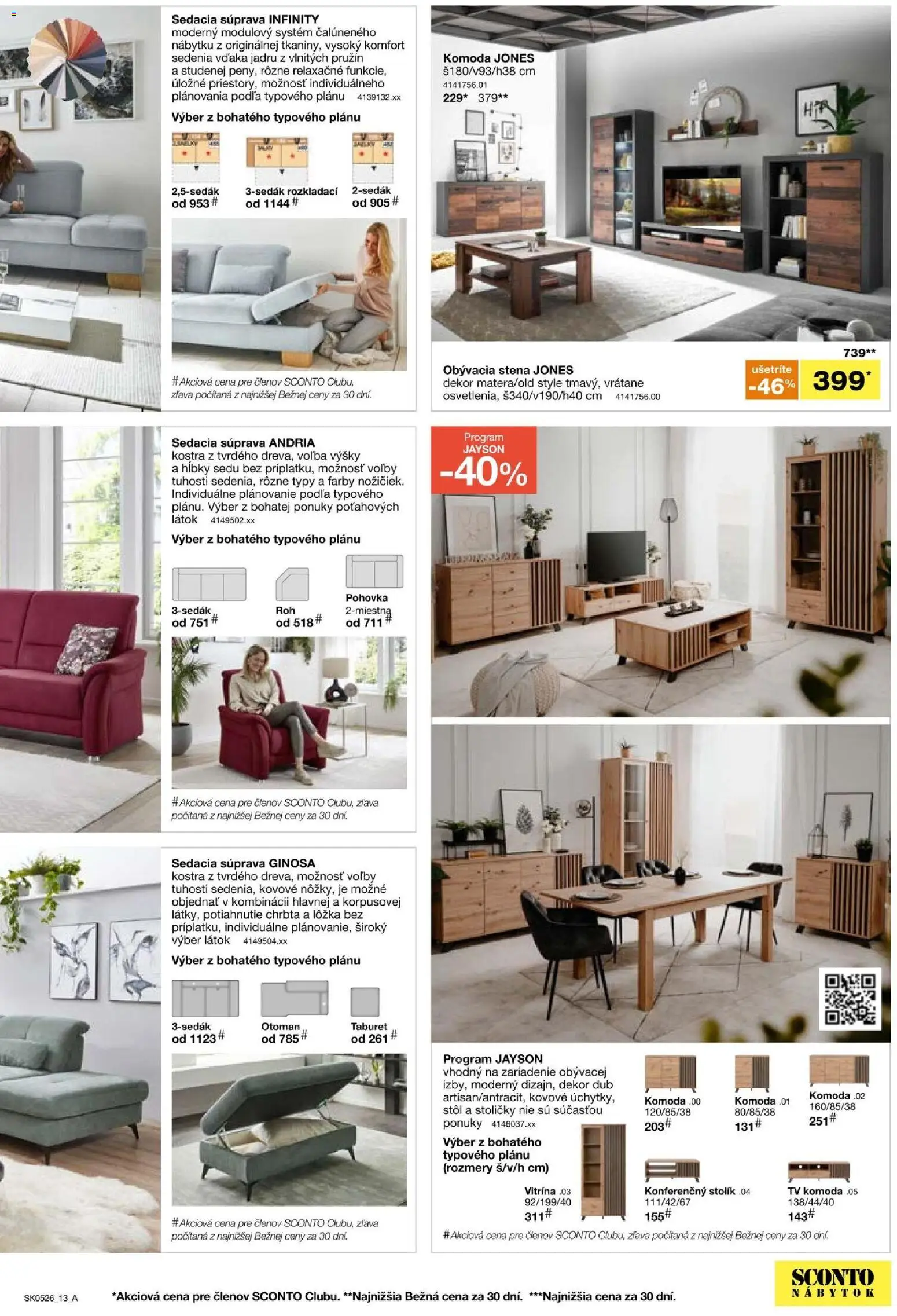 Nové Sconto nábytok akcie – leták je platný od 25.03.2026 | Strana: 13 | Produkty: Nábytok, Sedacia súprava, Tv, Stoličky