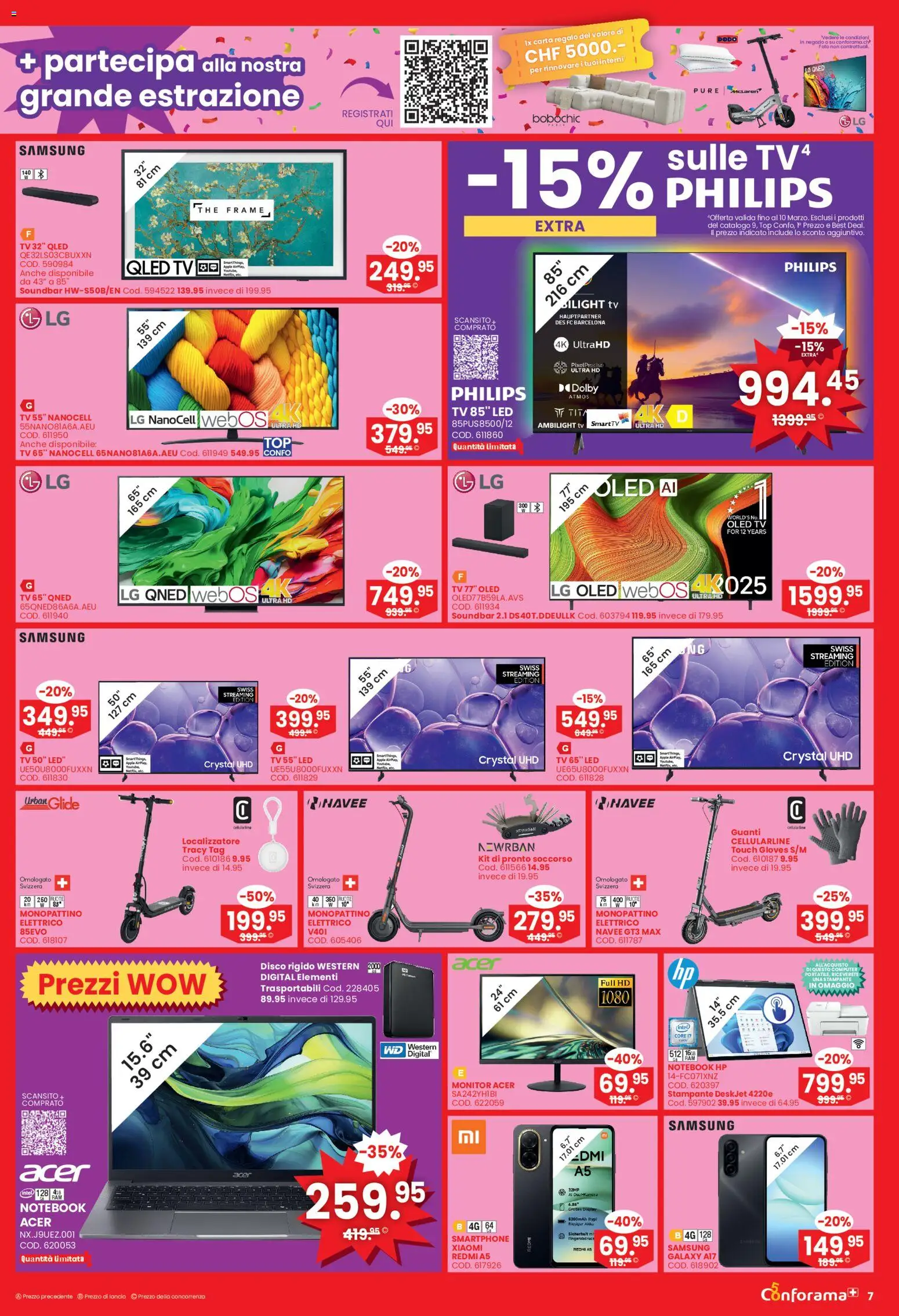 Conforama aktionen Selezione – gültig ab 04.03.2026 | Seite: 7 | Produkte: Top, HP, Xiaomi, LG