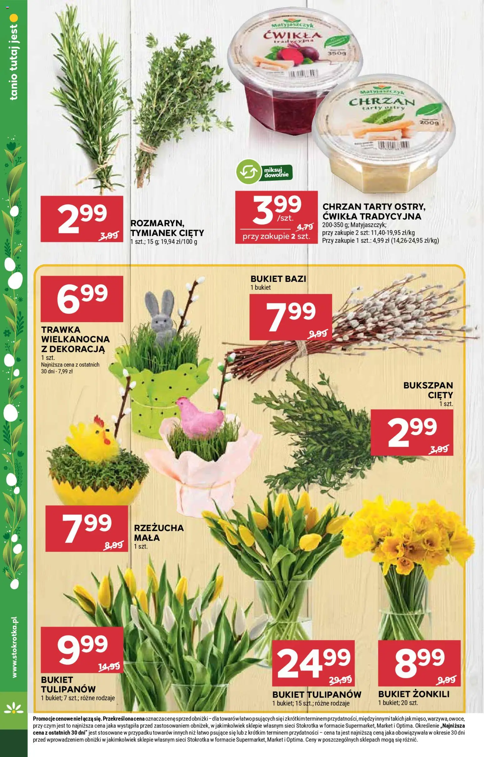 Stokrotka gazetka - Market od 26.03.2026 | Strona: 12 | Produkty: Tymianek, Rzeżucha, Stokrotka, Chrzan