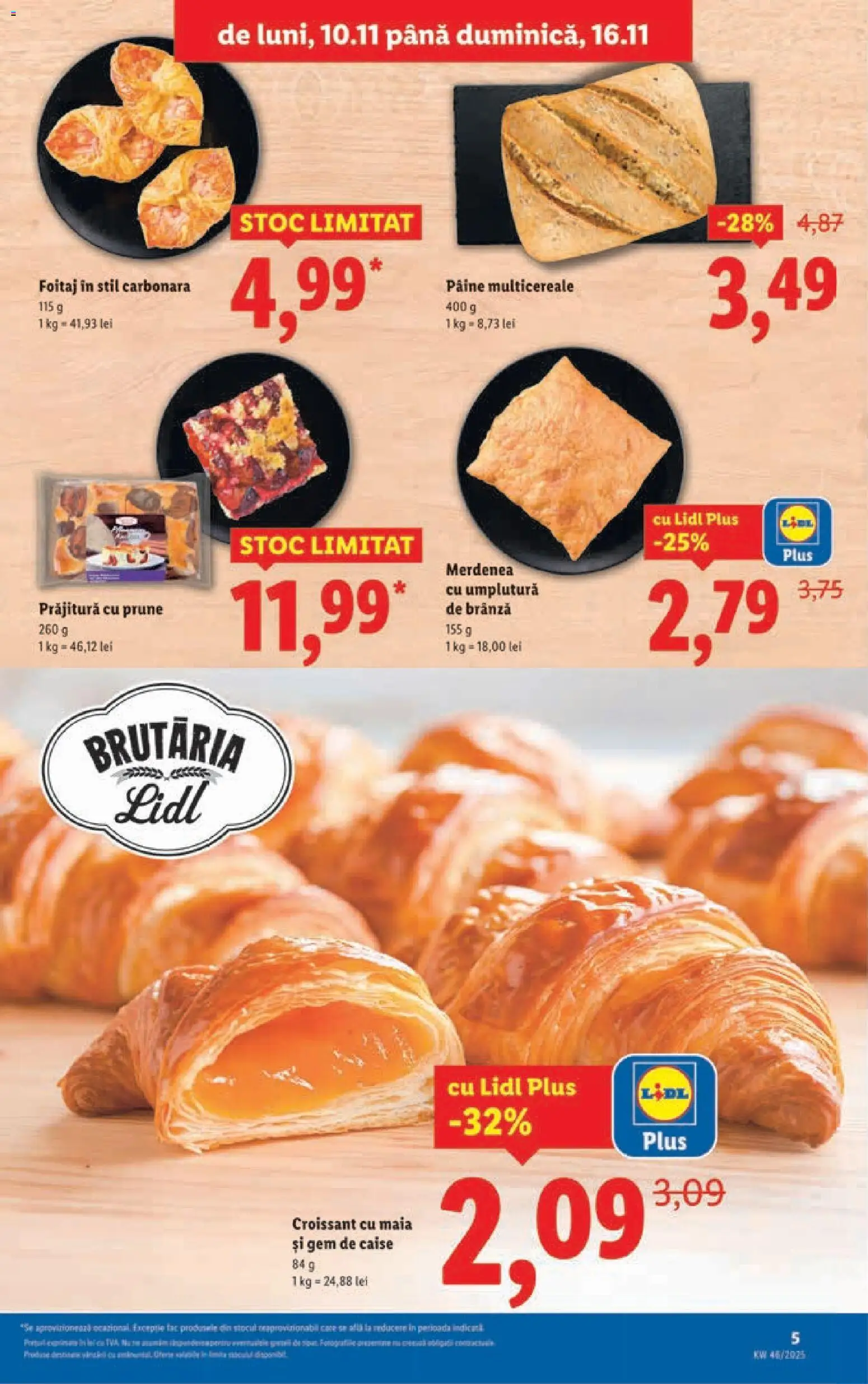Noul catalog Lidl – valabil de la 10.11.2025 | Pagină: 5 | Produse: Prăjitură, Gem, Prune, Ahtapot