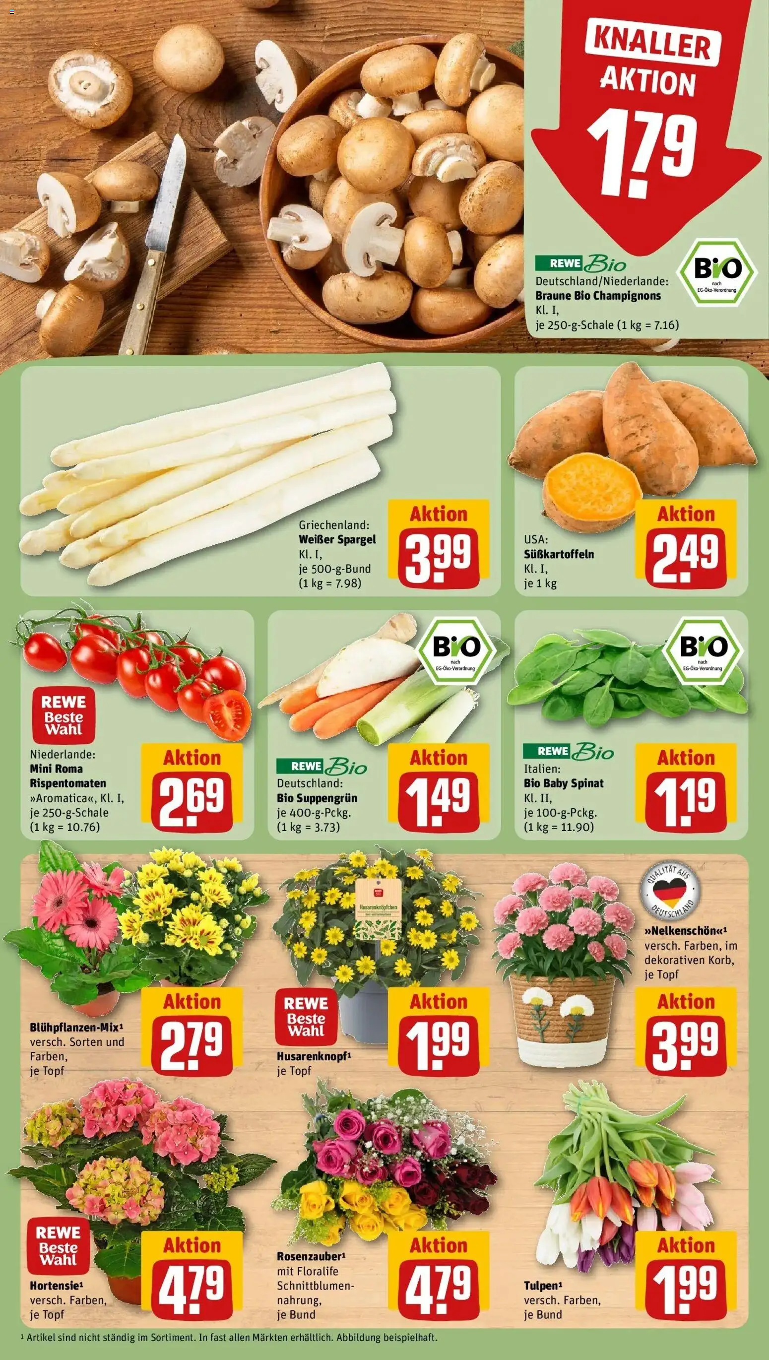 Rewe Prospekt Berlin / Tiergarten	 – gültig ab 05.04.2026 | Seite: 7 | Produkte: Spargel, Champignons
