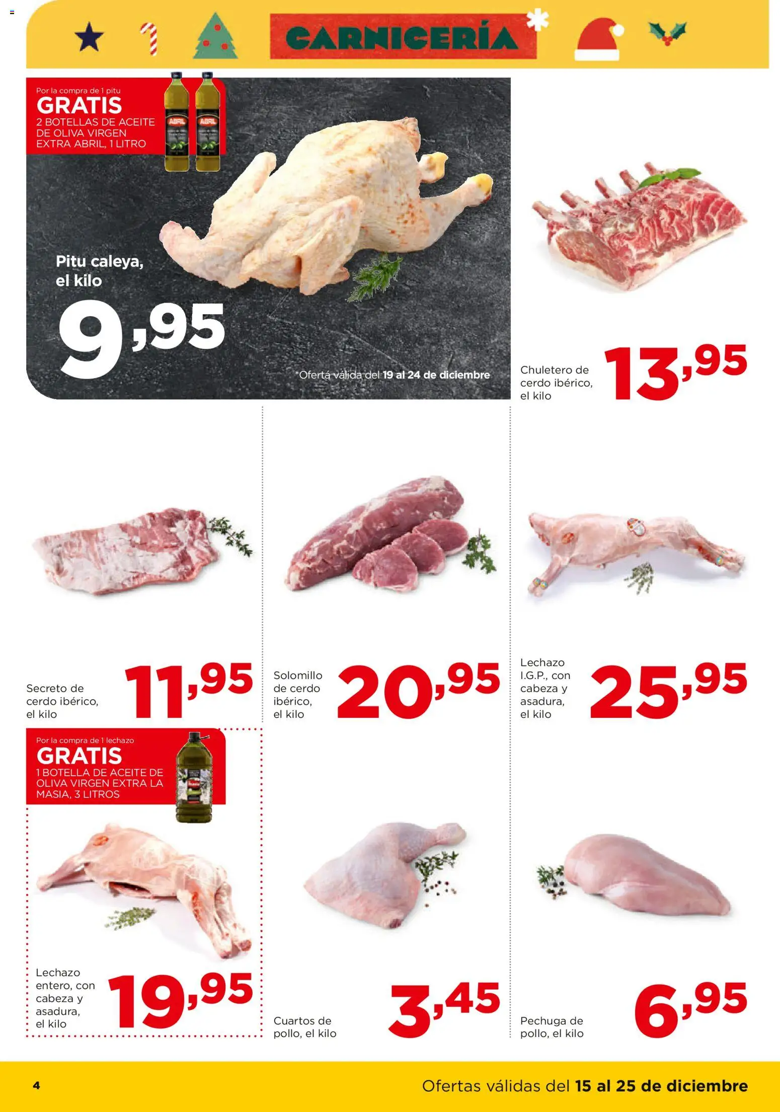 Alimerka folleto │ válido desde el 15.12.2025 | Página: 4 | Productos: Aceite, Cerdo, Aceite de oliva, Aceite de oliva virgen extra