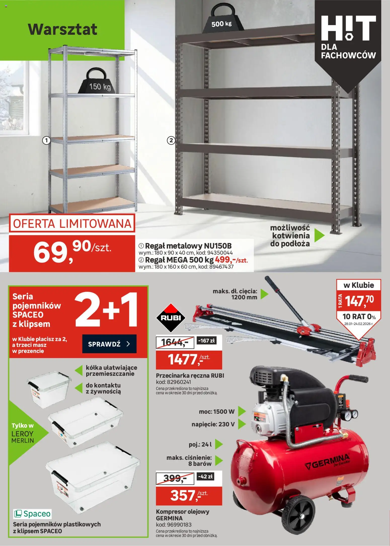Leroy Merlin Gazetka od 28.01.2026 | Strona: 28 | Produkty: Regał metalowy, Regał