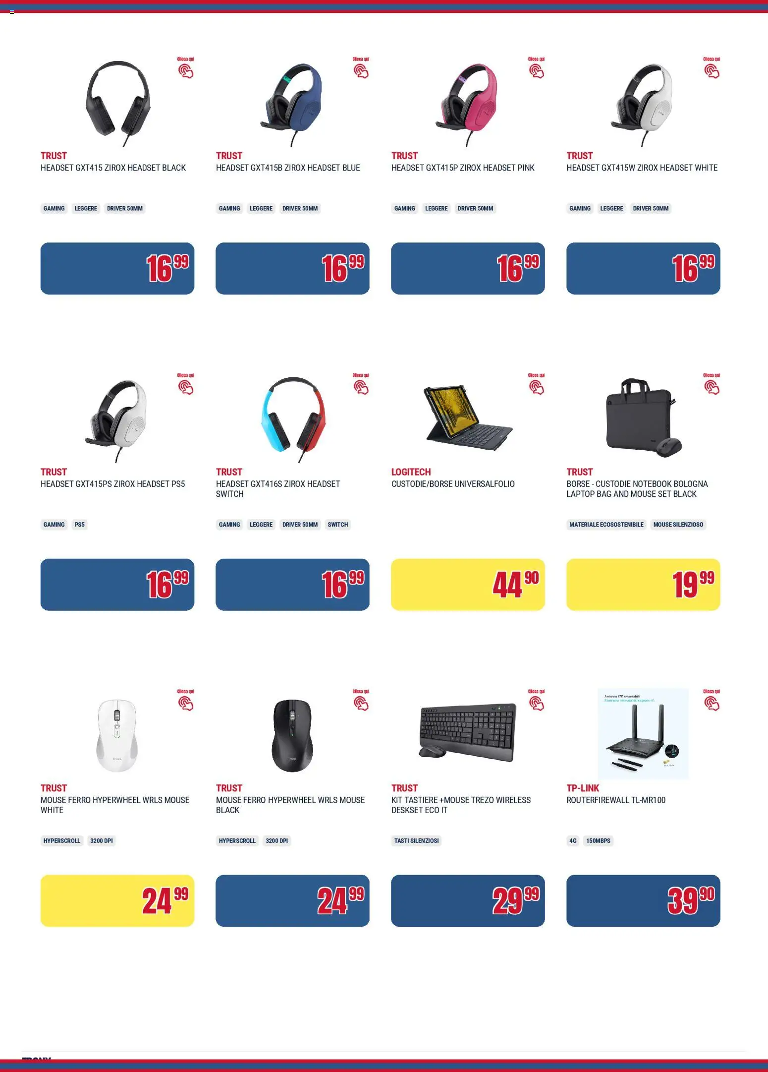 Volantino Trony del 19.02.2026 | Pagina: 8 | Prodotti: Notebook, Laptop, Mouse