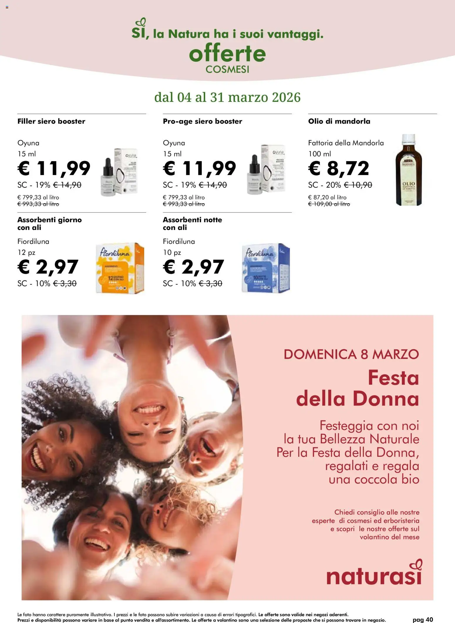 Volantino Natura Sì del 04.03.2026 | Pagina: 40 | Prodotti: Olio
