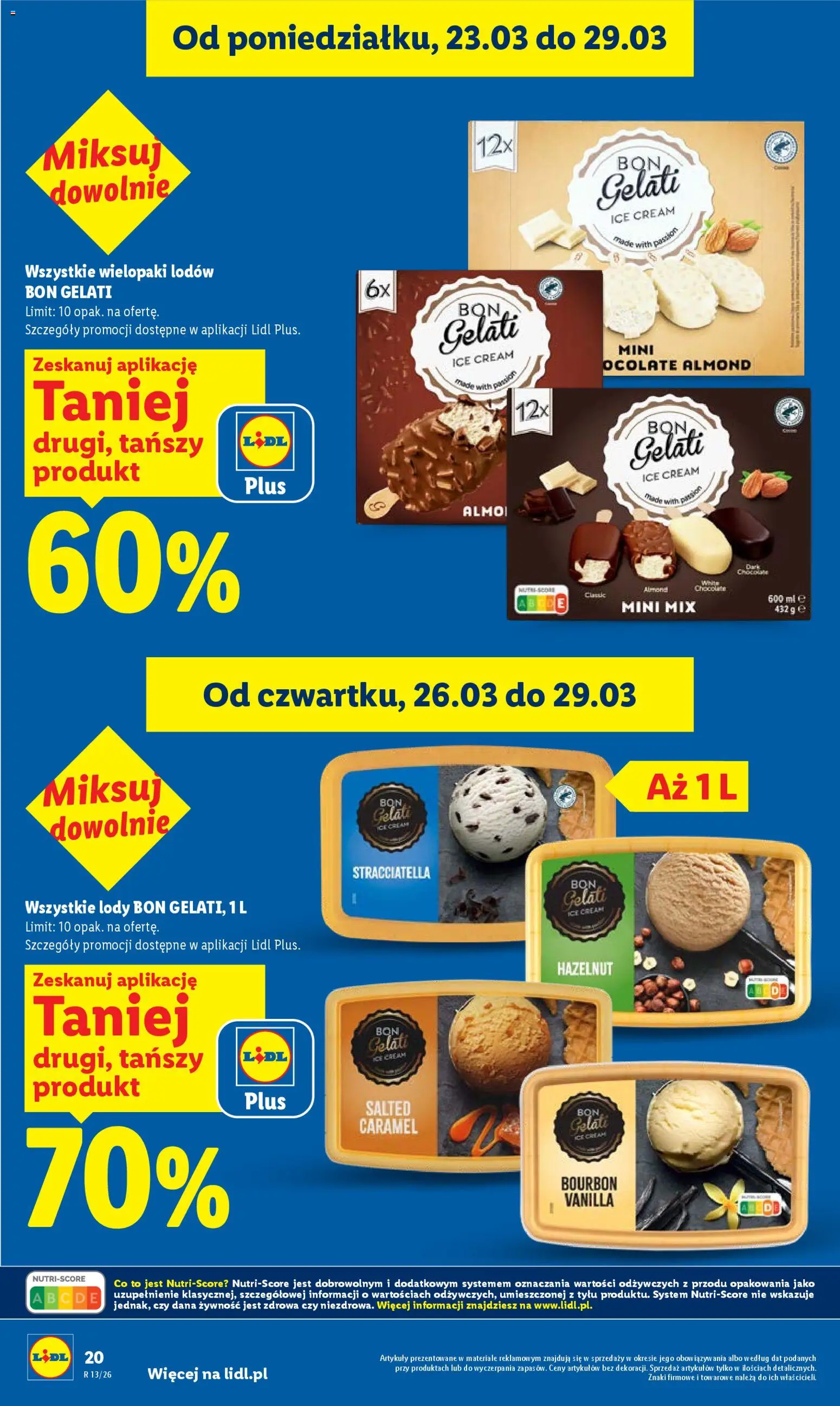 Lidl gazetka od 26.03.2026 | Strona: 20 | Produkty: Bourbon, Pastis, Lody
