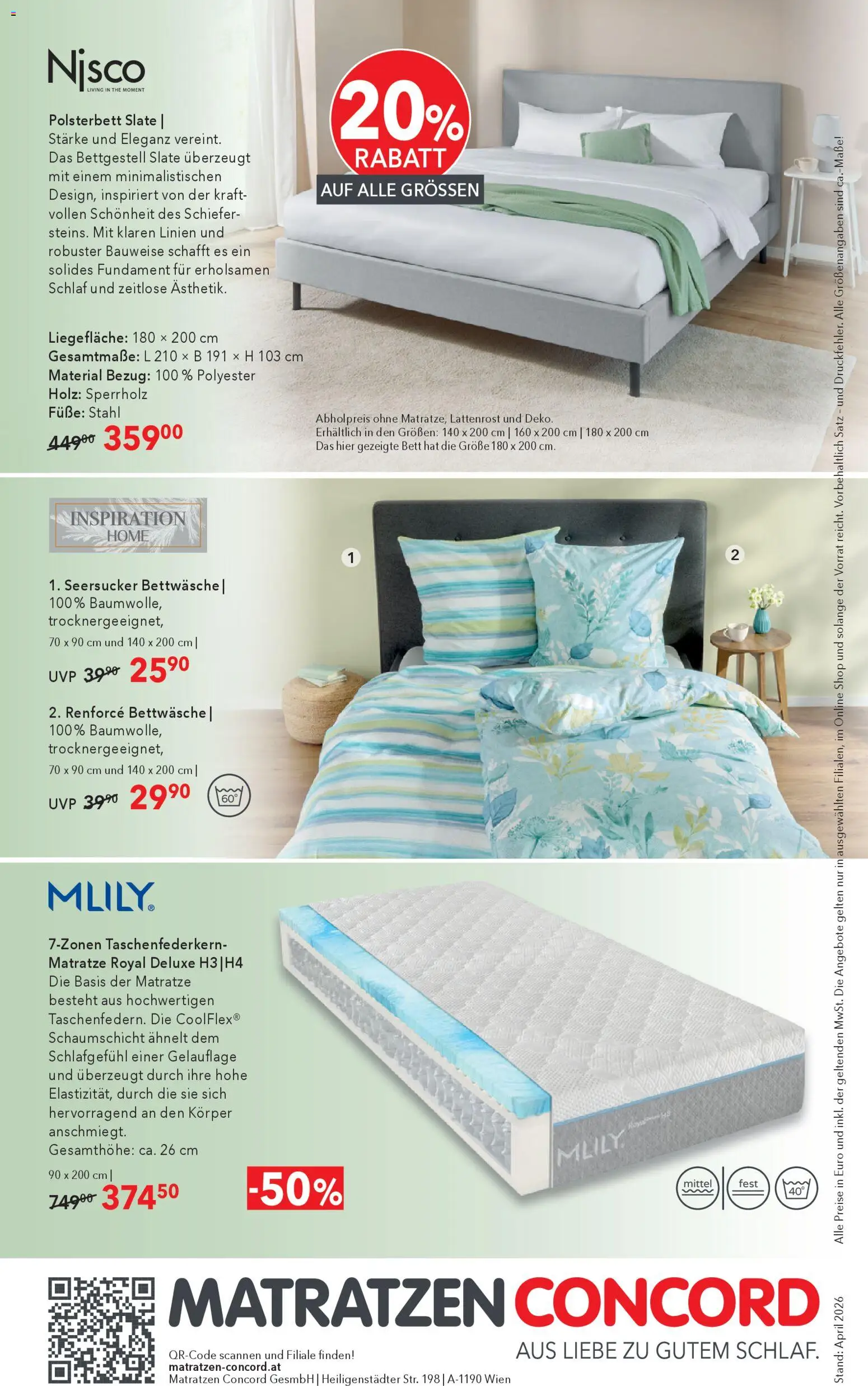 Matratzen Concord Flugblatt gültig ab 29.04.2026 | Seite: 4 | Produkte: Bett, Matratze, Lattenrost