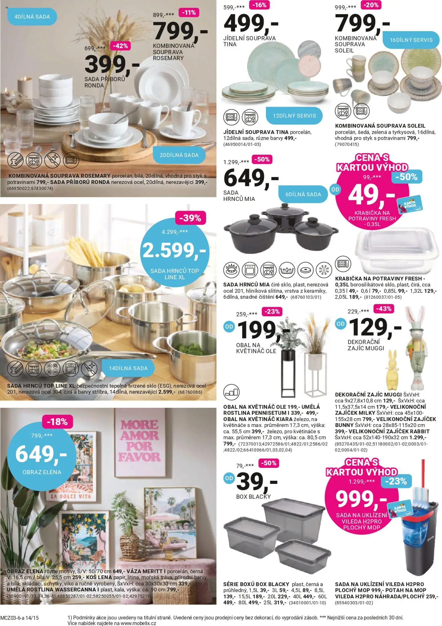 Möbelix leták od 09.03.2026 | Strana: 14 | Produkty: Květináče, Mop, Váza, Barvy
