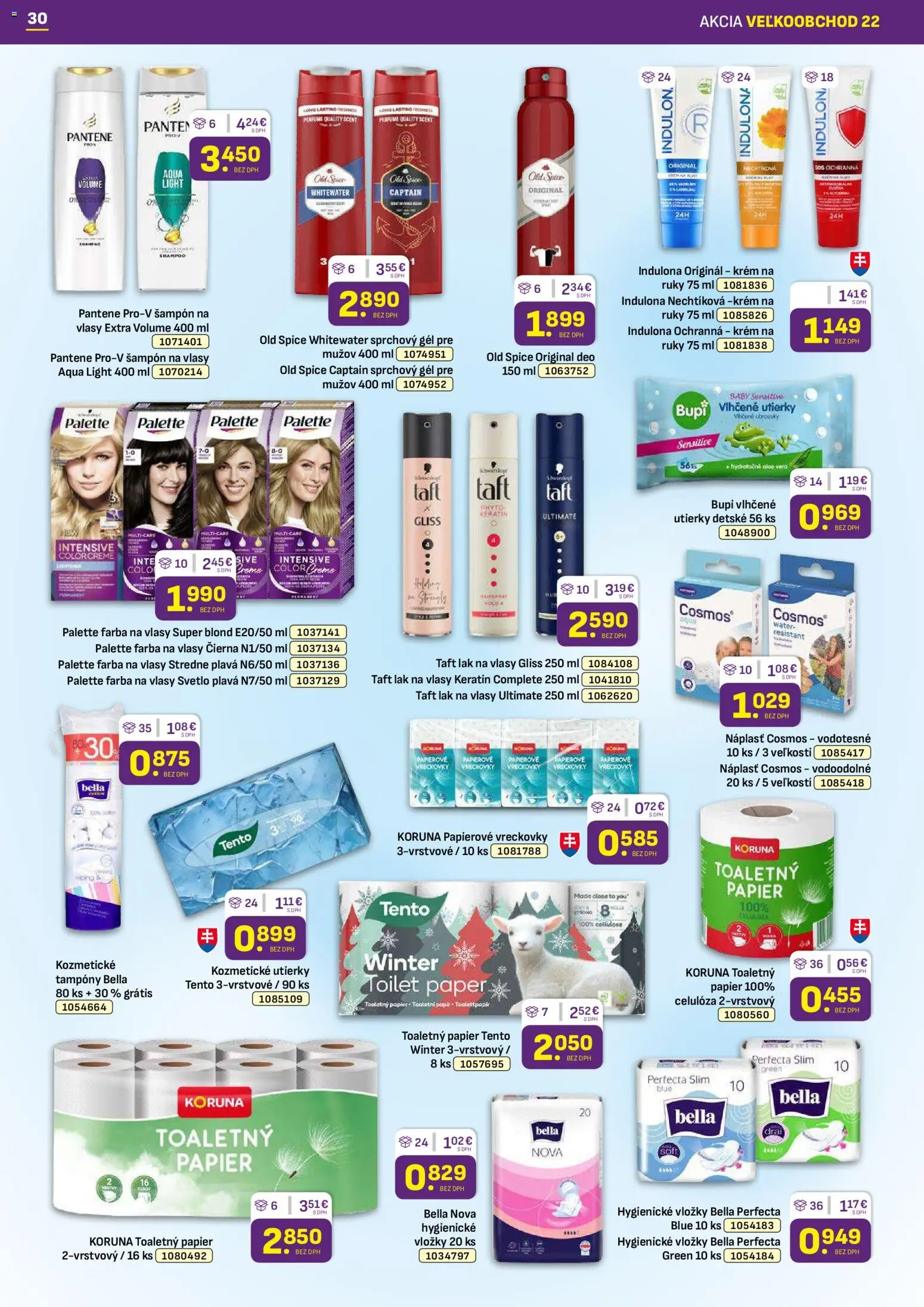 Nové Libex akcie – leták je platný od 03.11.2025 | Strana: 30 | Produkty: Svetlo, Old Spice, Šampón, Farba na vlasy