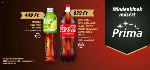 CBA Príma - Óriásplakátok - amely érvényes a következő dátumtól: 05.08.2025