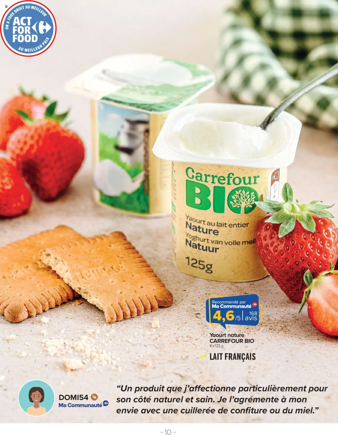  | Page: 10 | Produits: Lait entier, Lait, Yaourt
