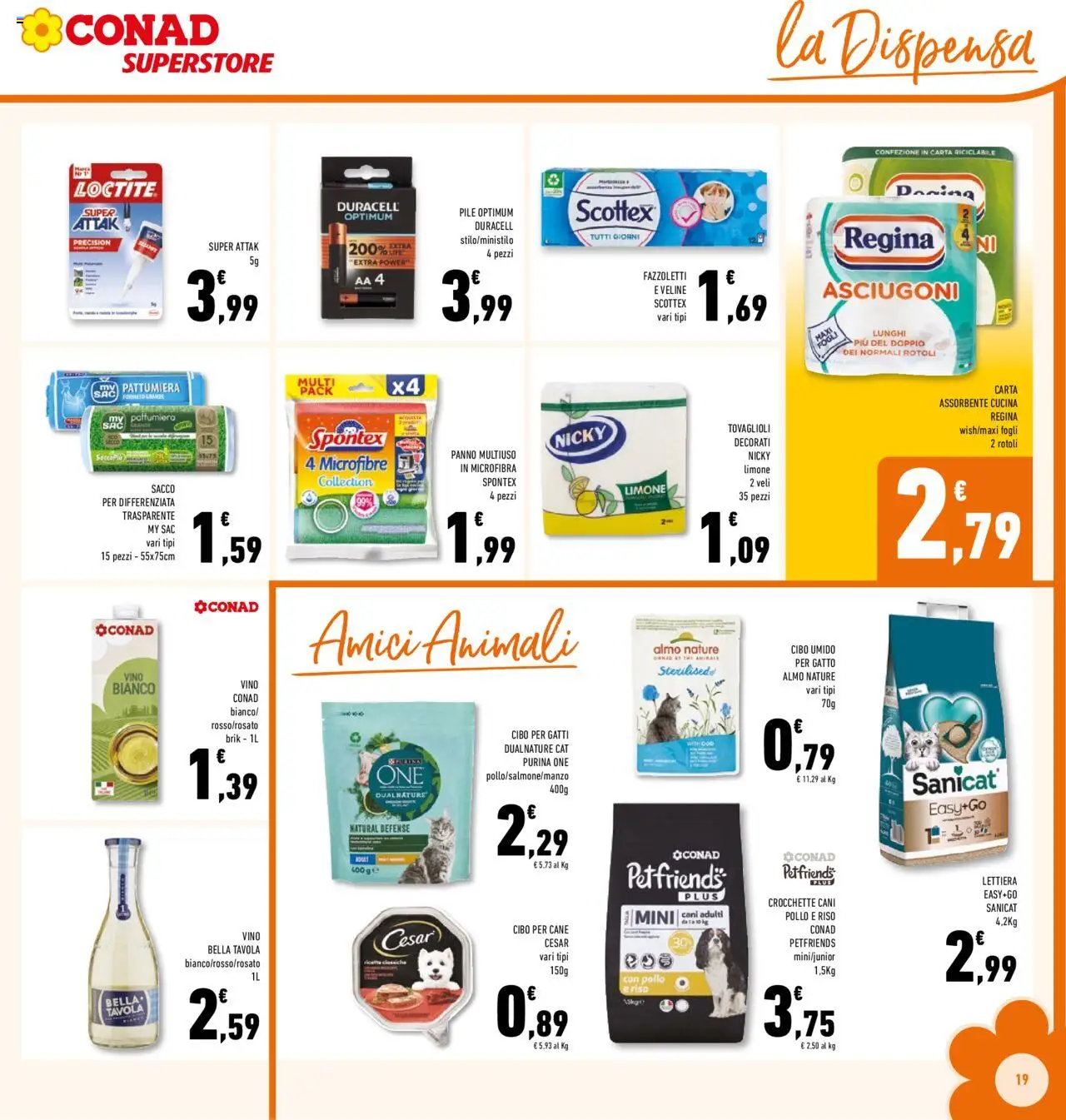 Volantino Conad del 24.09.2025 | Pagina: 19 | Prodotti: Pile, Pollo, Riso, Vino