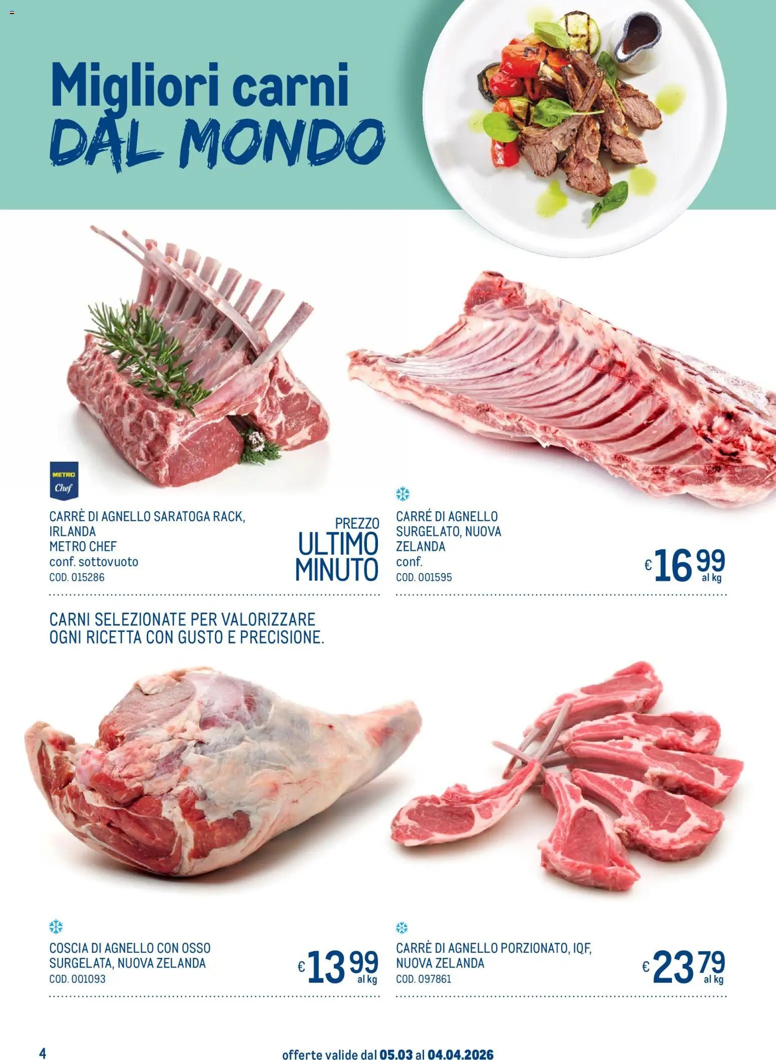 Volantino Metro del 05.03.2026 | Pagina: 4 | Prodotti: Agnello