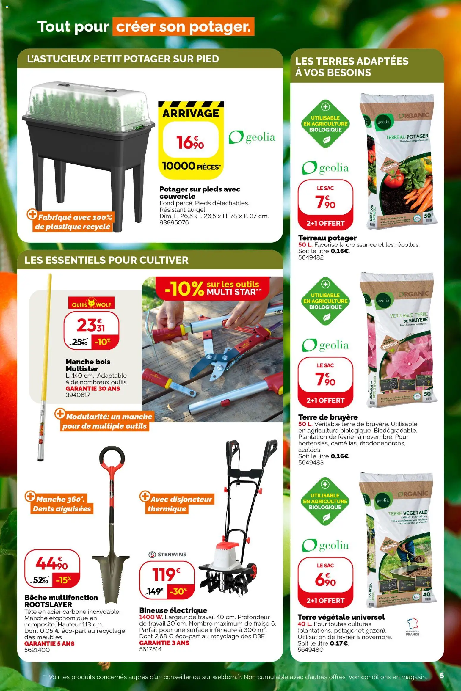 {H1} | Page: 5 | Produits: Fraise, Sac, Terreau, Terre de bruyère