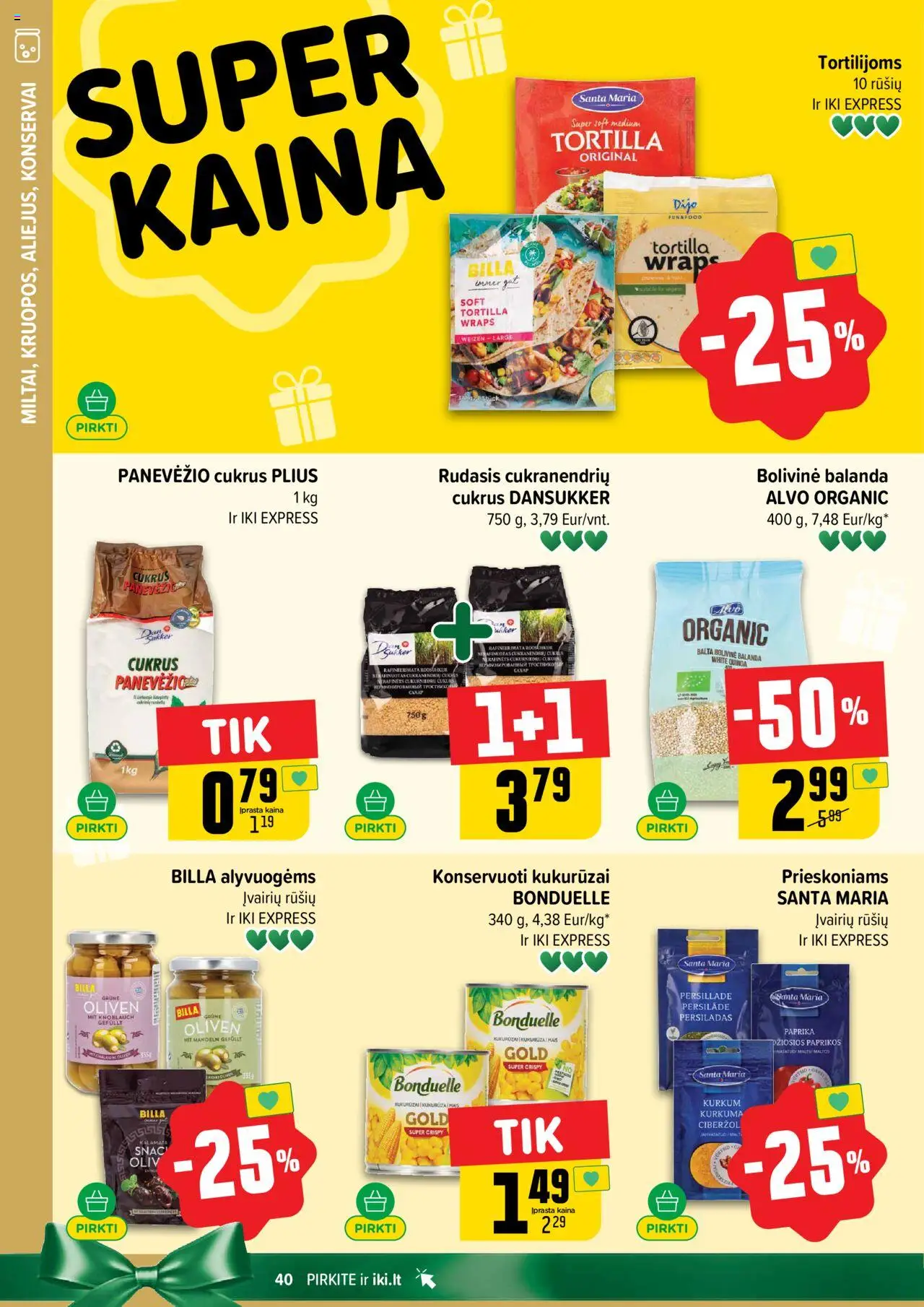 IKI akcijos nuo 13.10.2025 | Puslapis: 40 | Prekių: Paprika, Kukurūzai, Konservai, Cukrus