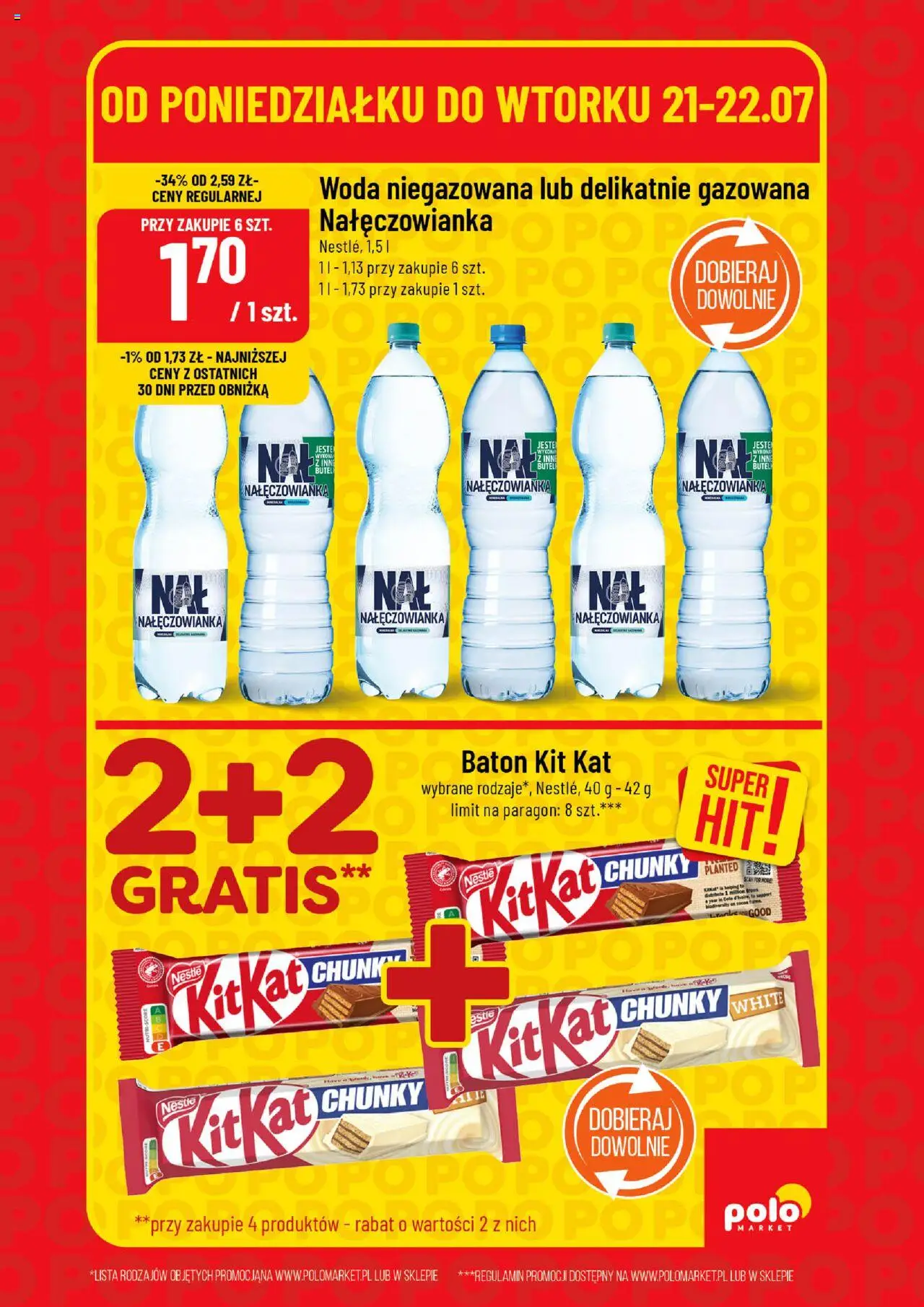 POLOmarket Gazetka - Super Hity od 21.07.2025 | Strona: 5 | Produkty: Baton, Woda niegazowana, Woda