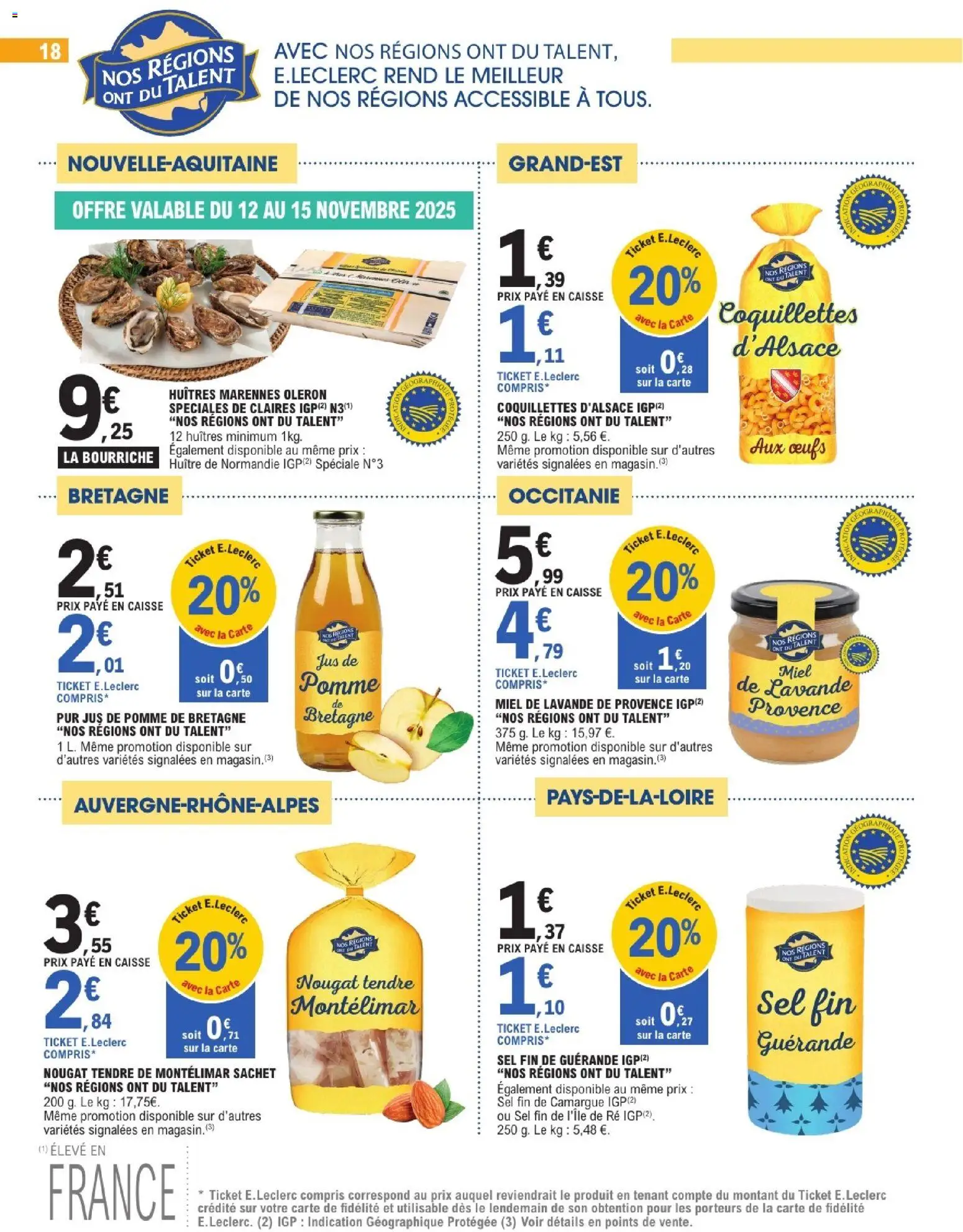 {H1} | Page: 18 | Produits: Pomme, Nougat, Sel, Jus de pomme