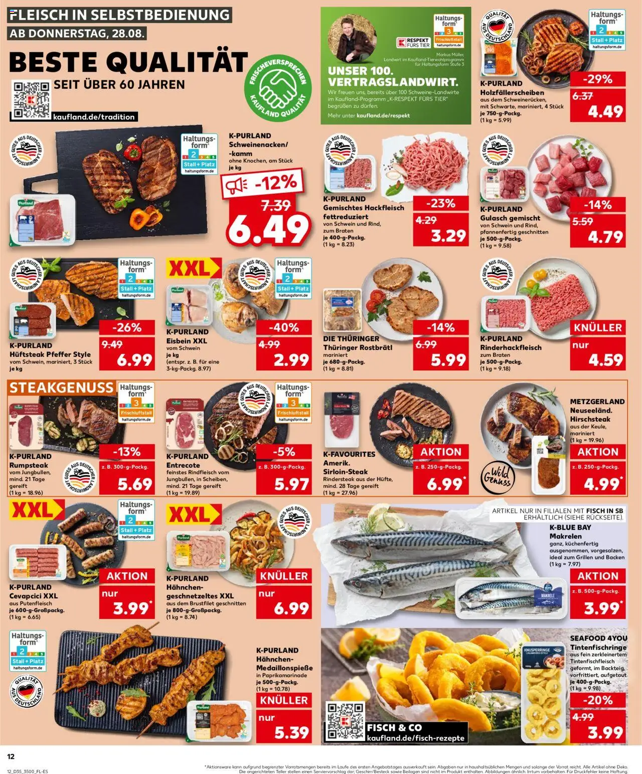 Kaufland prospekt Jena	 - gültig ab dem 28.08.2025 | Seite: 12 | Produkte: Cevapcici, Entrecote, Pfeffer, Steak