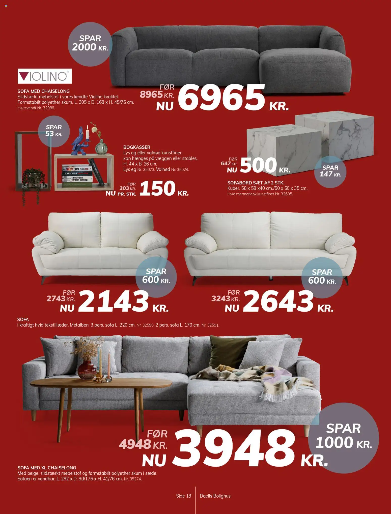 Daells Bolighus tilbudsavis – gyldig fra 14.01.2026 | Side: 18 | Produkter: Sofabord, Sofa