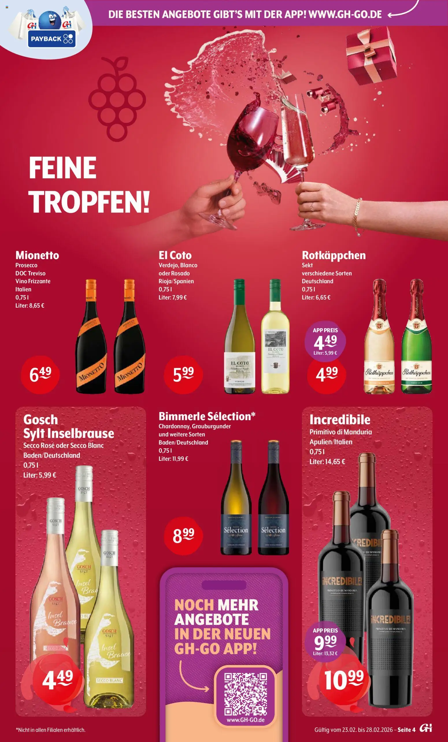 Getränke Hoffmann Prospekt 	 – gültig ab 23.02.2026 | Seite: 4 | Produkte: Sekt, Prosecco, Rotkäppchen