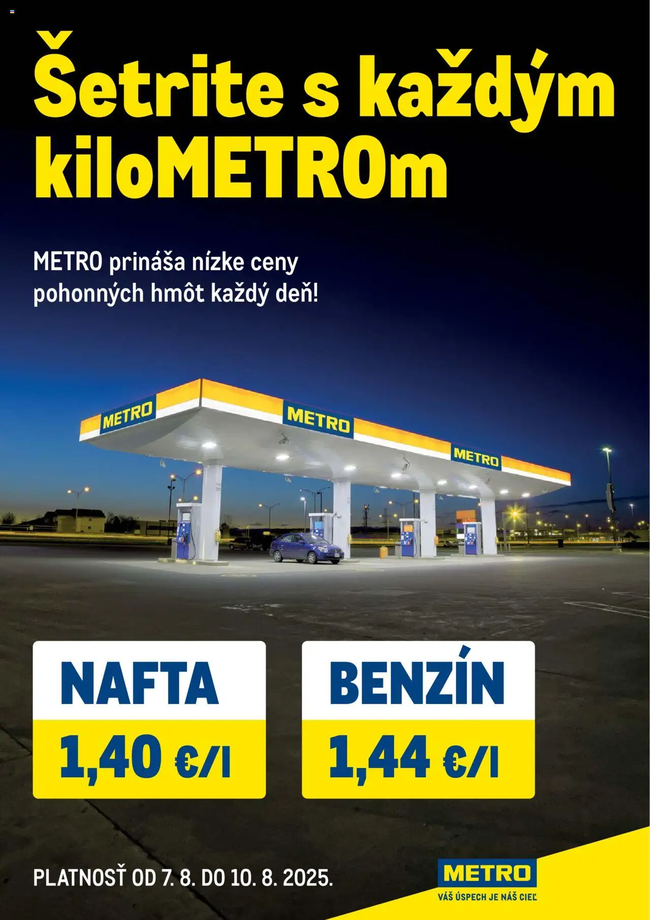 Metro šetrite s každým kiloMETROm │ platný od 07.08.2025 | Strana: 1