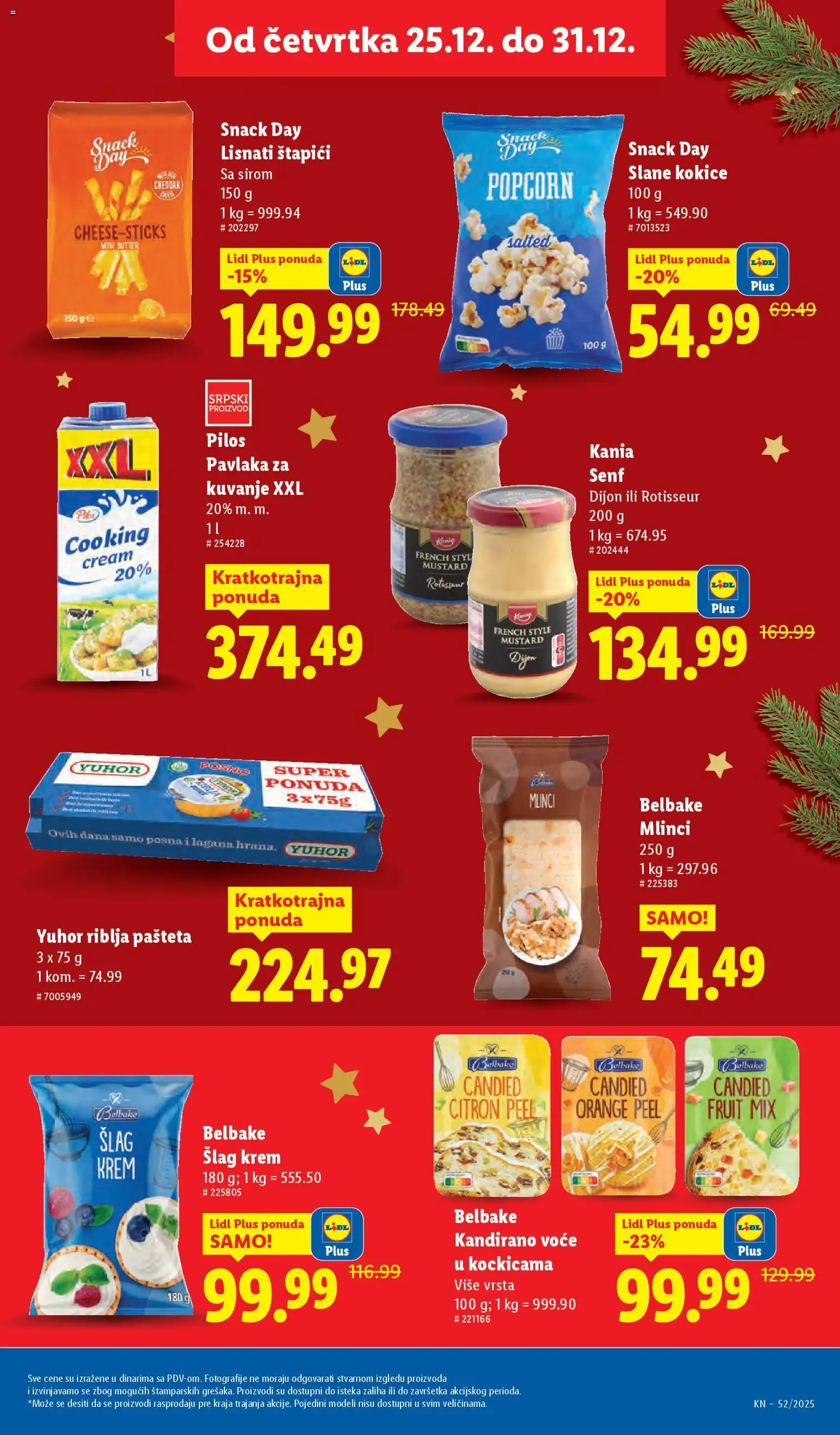 Lidl katalog - važi od 25.12.2025 | Strana: 25 | Proizvode: Šlag, Senf, Šlag krem, Popcorn