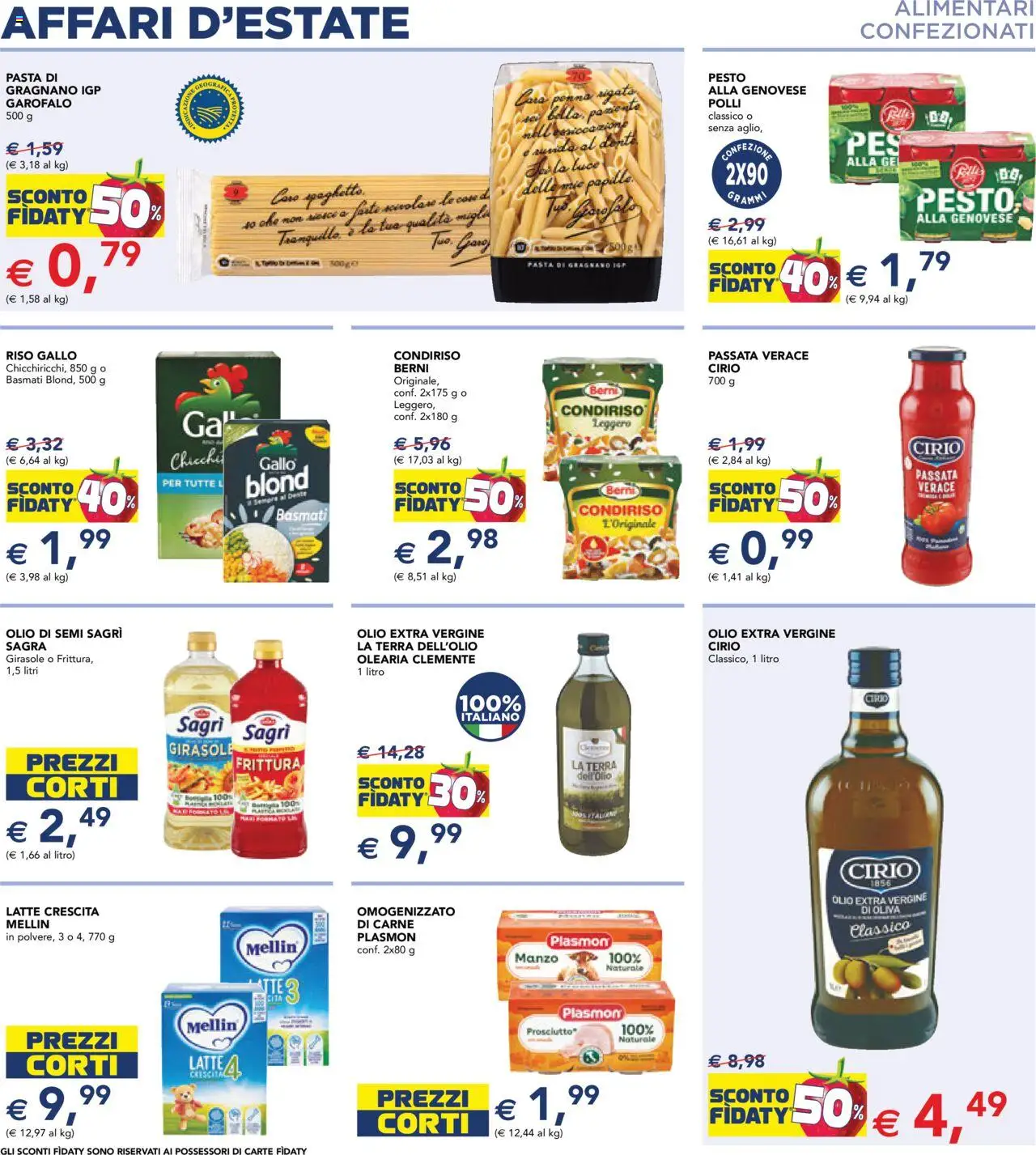 Volantino Esselunga S del 31.07.2025 | Pagina: 10 | Prodotti: Riso, Latte, Olio, Pasta