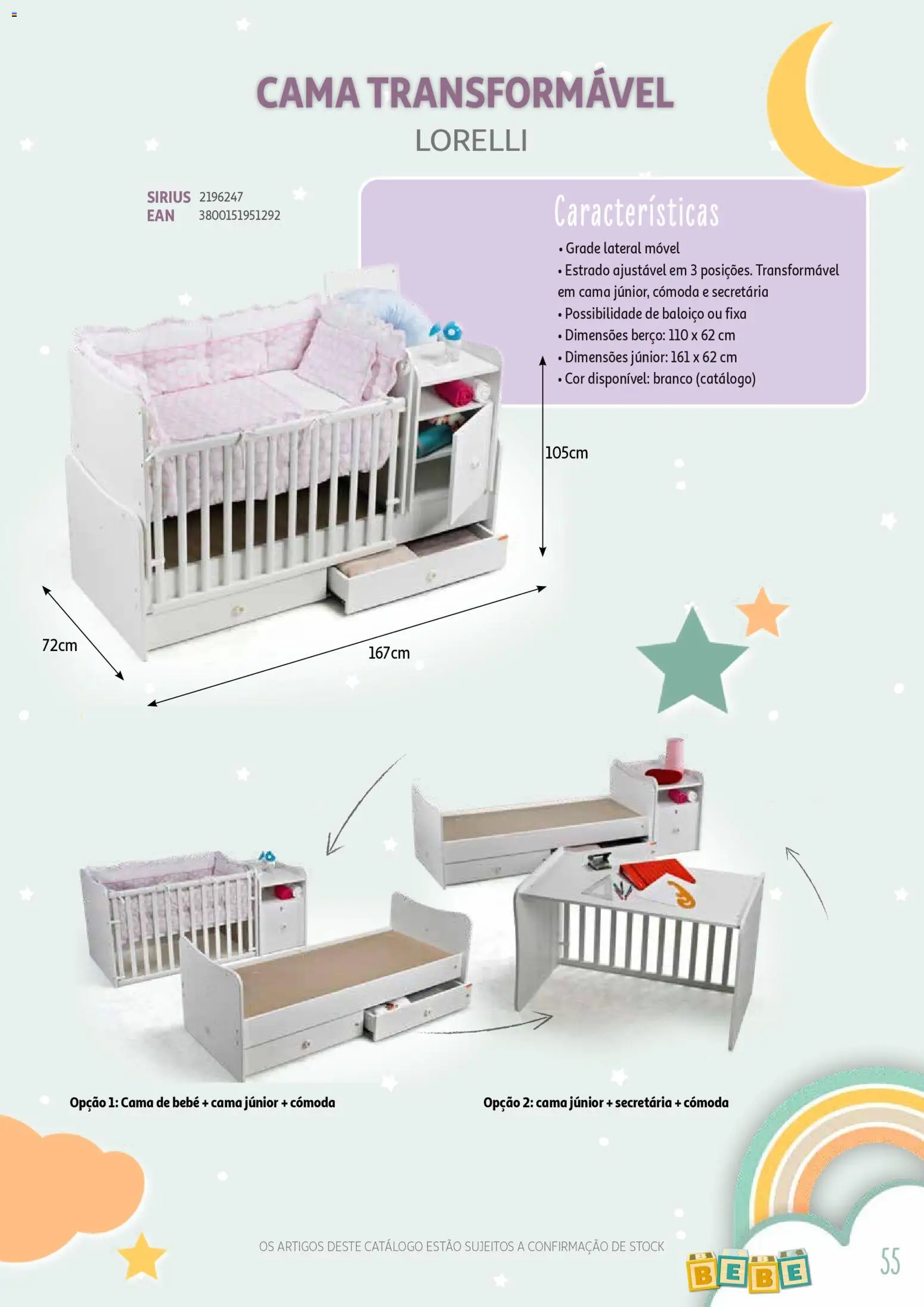 Auchan - Catálogo Puericultura │ válido de 13.01.2026 | Página: 55 | Produtos: Baloiço, Cama, Cama de bébé, Berço