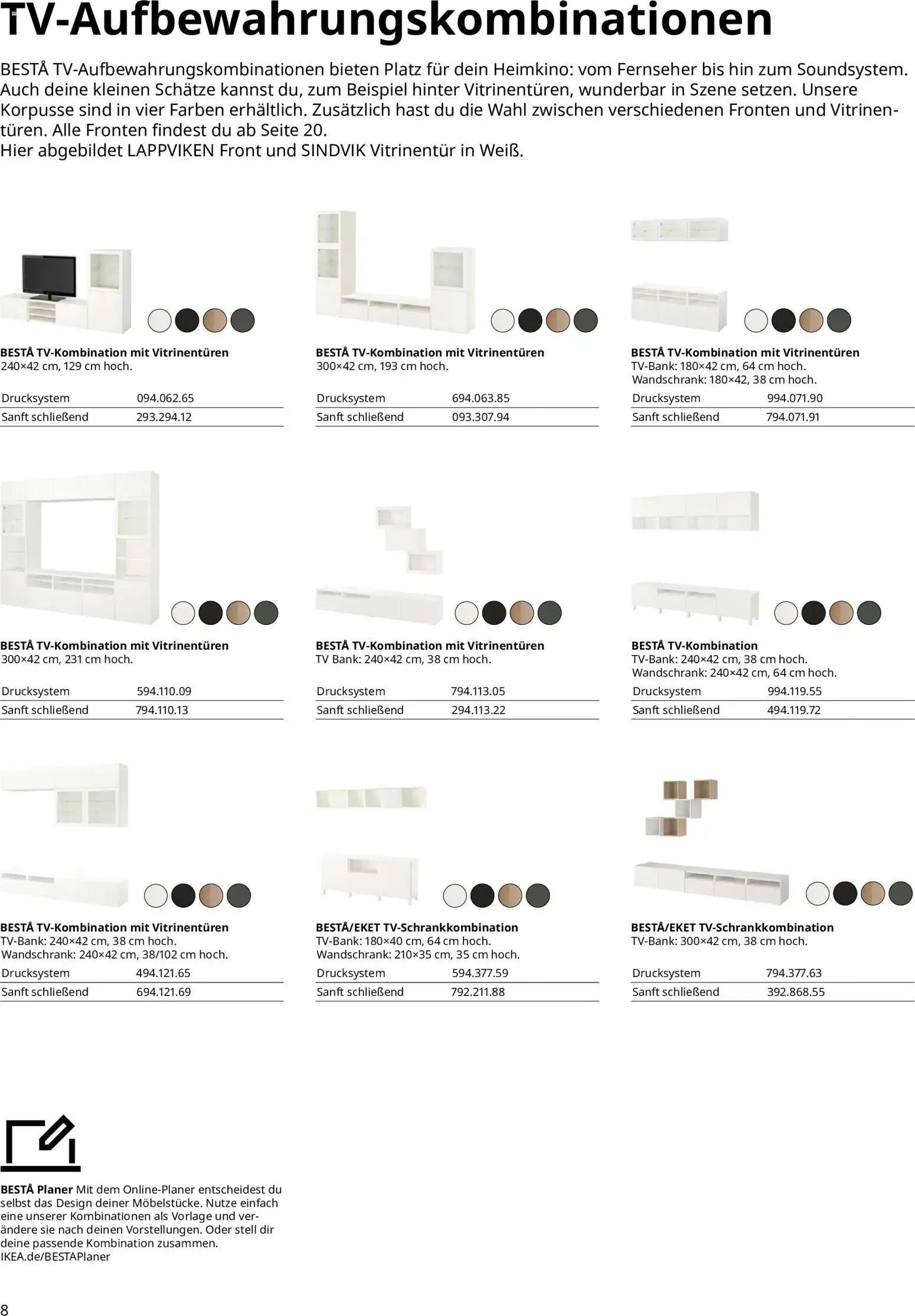 Ikea BESTÅ Kaufhilfe – gültig ab 02.01.2026 | Seite: 8 | Produkte: Heimkino, TV, Fernseher