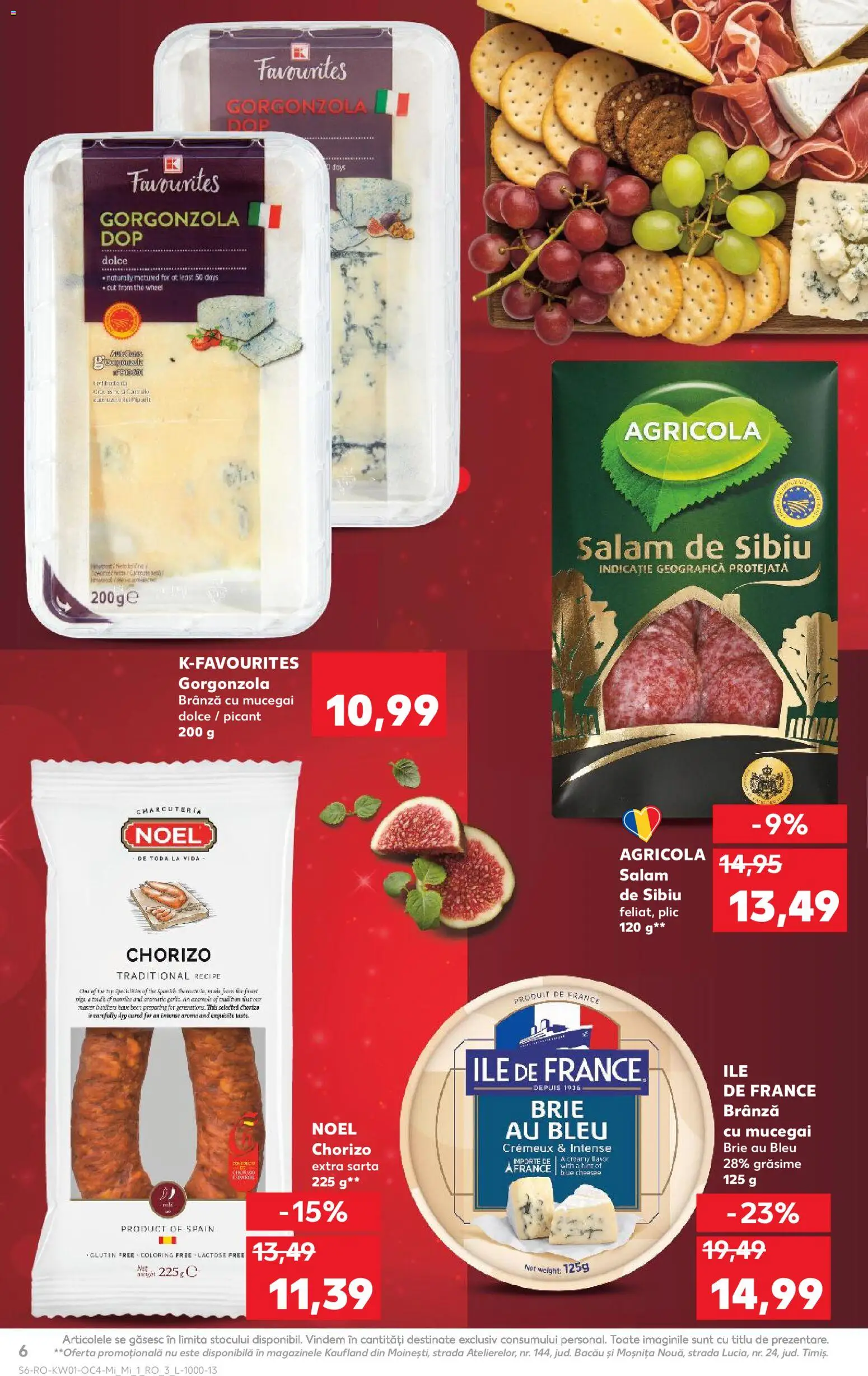 Kaufland RO akciós ujság - amely érvényes a következő dátumtól: 31.12.2025 | Oldal: 6 | Termékek: Chorizo