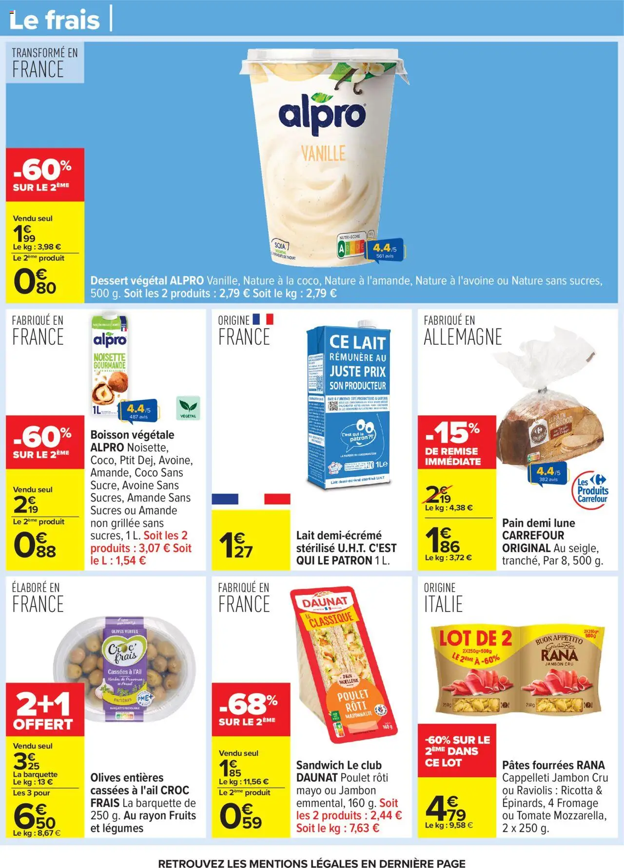 {H1} | Page: 23 | Produits: Amande, Mayonnaise, Lait, Ricotta