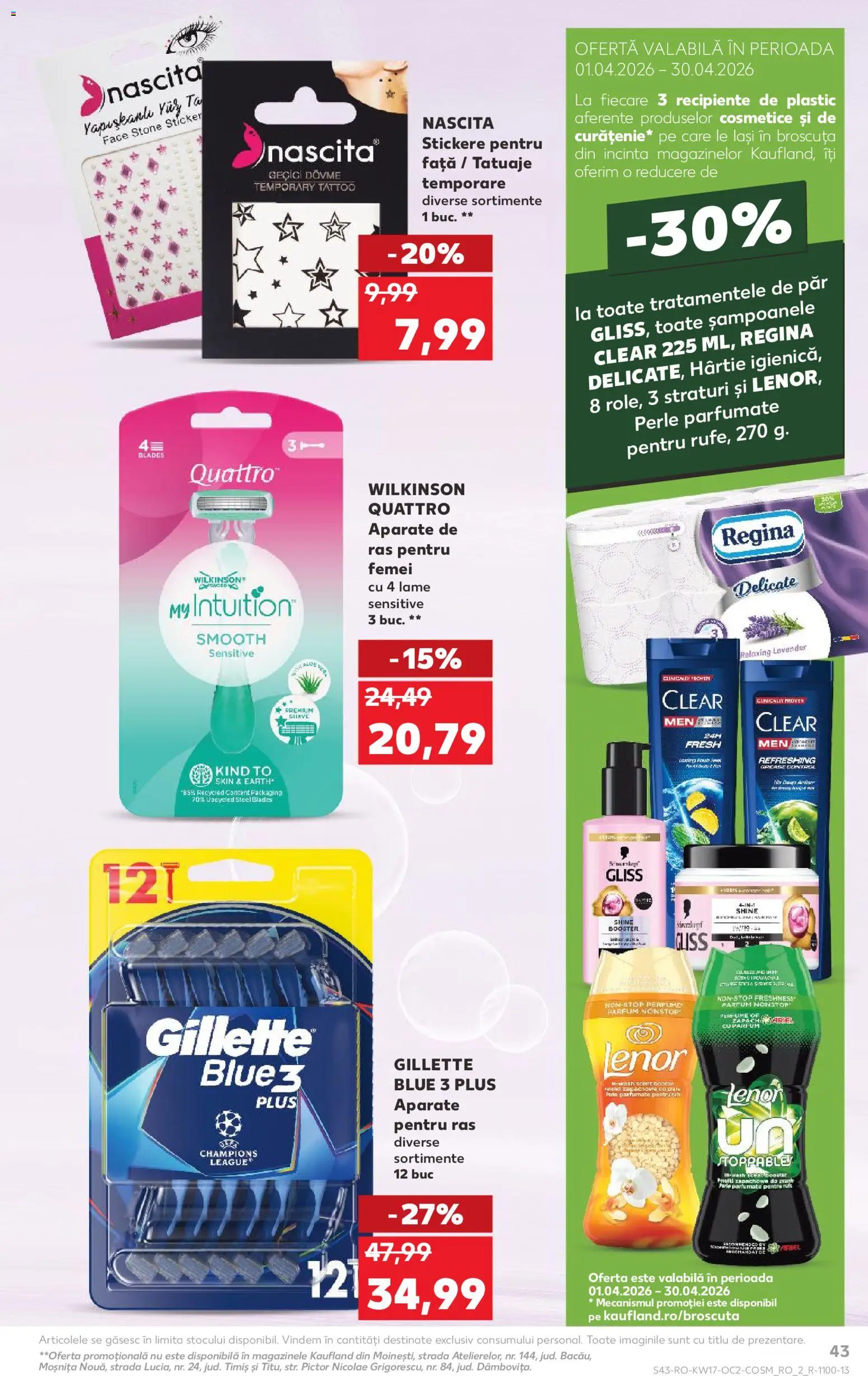 Noul catalog Kaufland – valabil de la 22.04.2026 | Pagină: 43 | Produse: Akrilik boya, Parfum, Recipiente